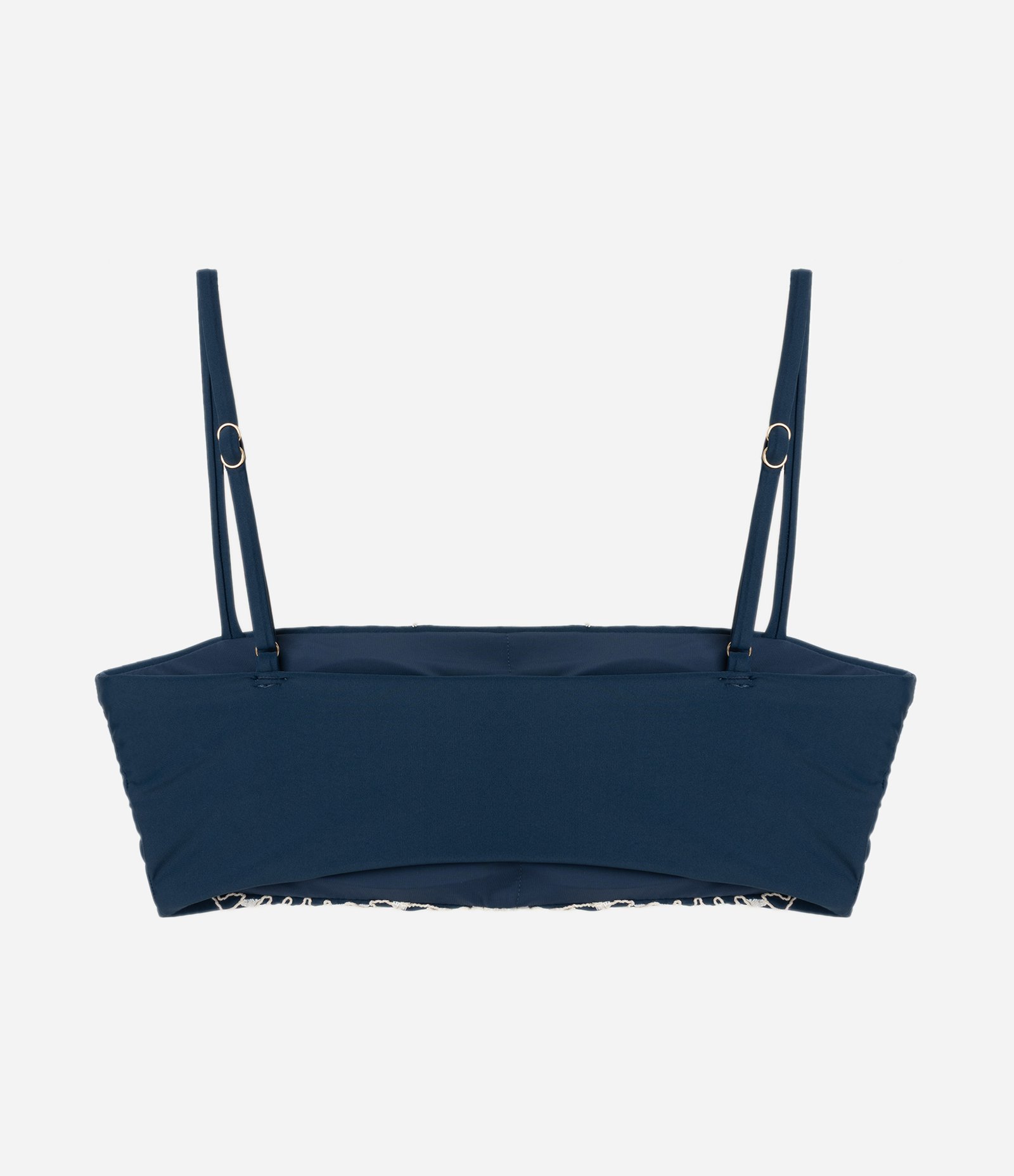 Biquíni Top Bandeau com Bordado de Conchas Azul 6