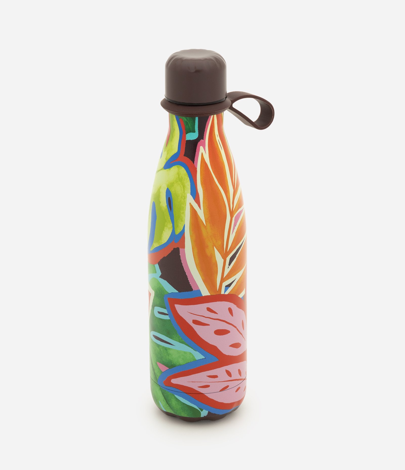 Garrafa em Metal com Estampa de Folhagens 750ml Multicores 1