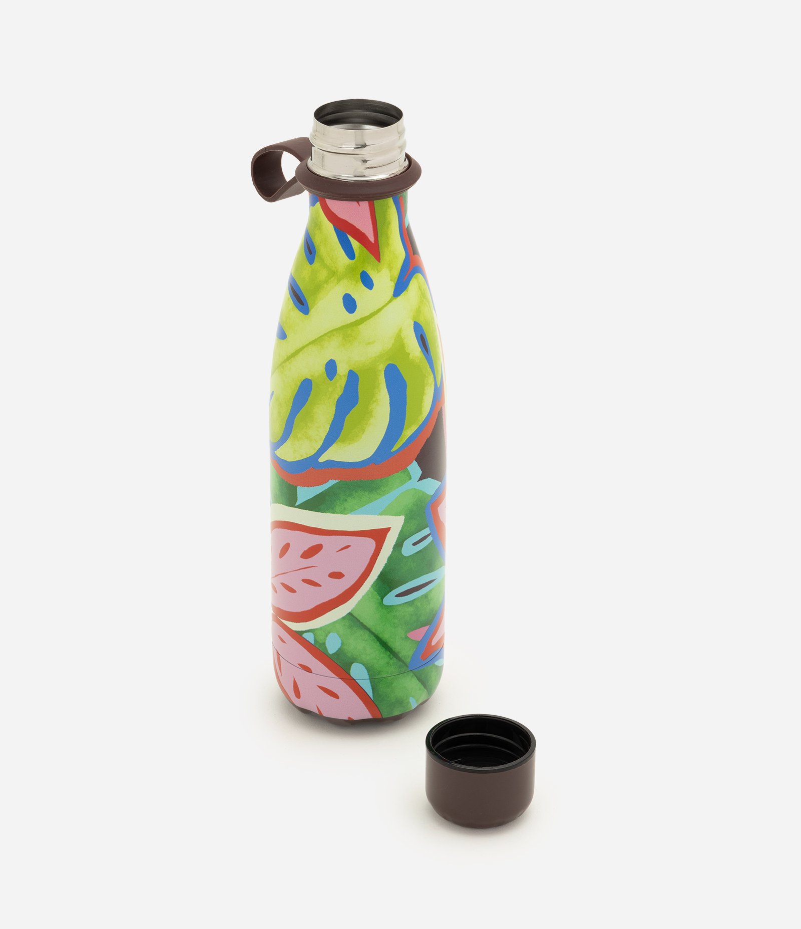 Garrafa em Metal com Estampa de Folhagens 750ml Multicores 3