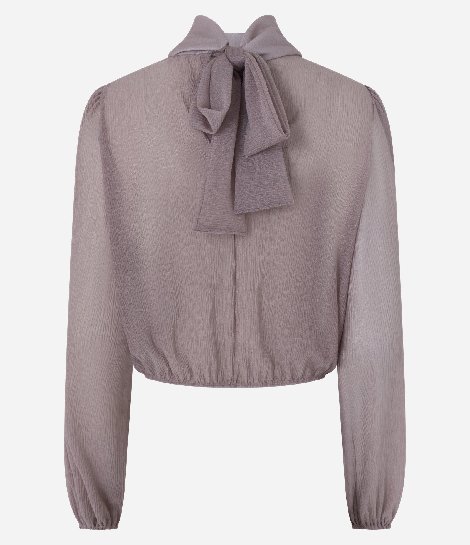 Blusa em Chiffon com Transparência e Decote Transpassado Rosé 7