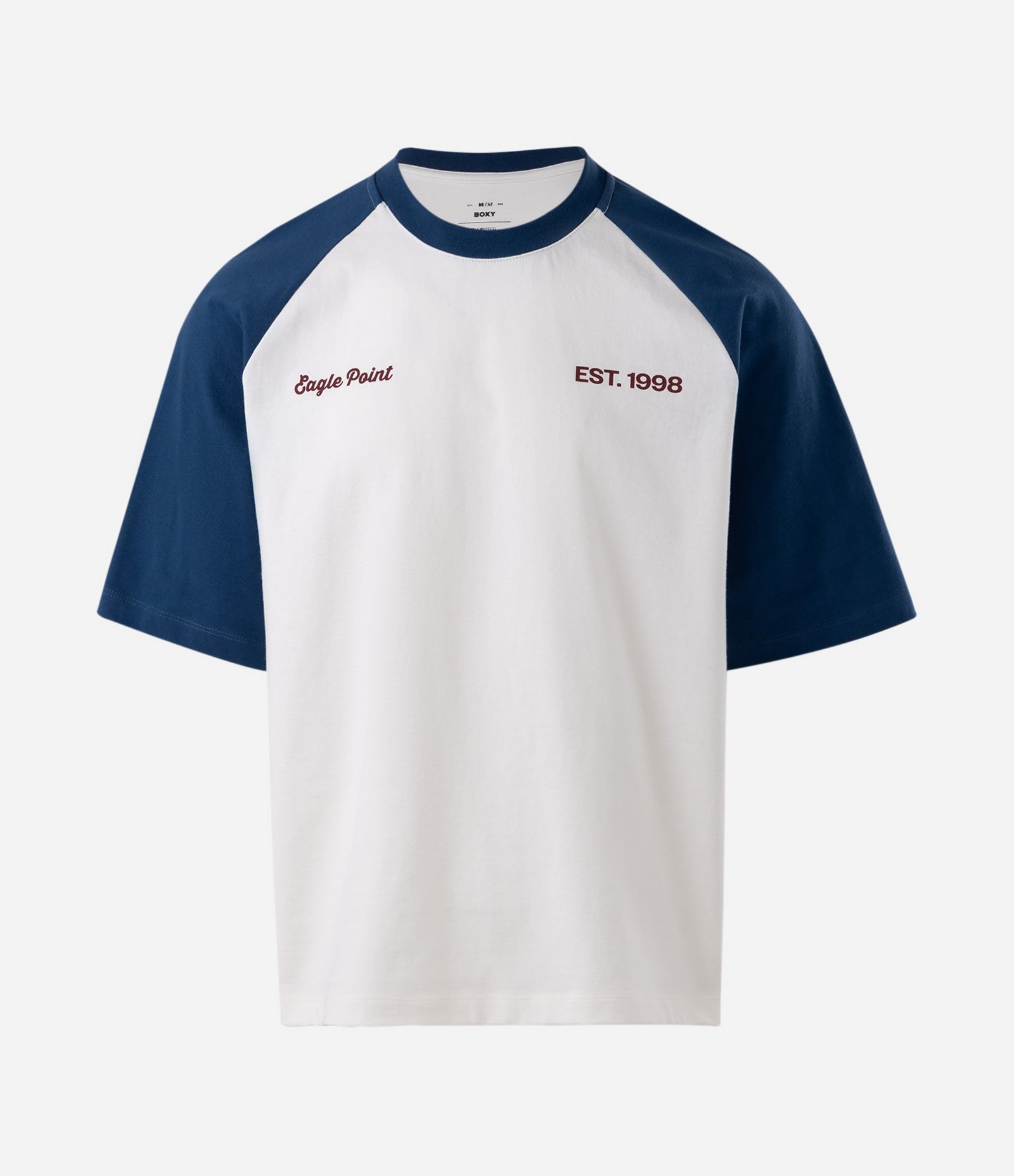Camiseta Boxy Algodão com Manga Raglan e Lettering Branco 5