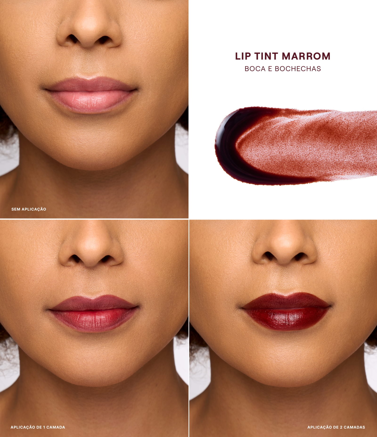 Lip Tint Boca Rosa Marrom 4