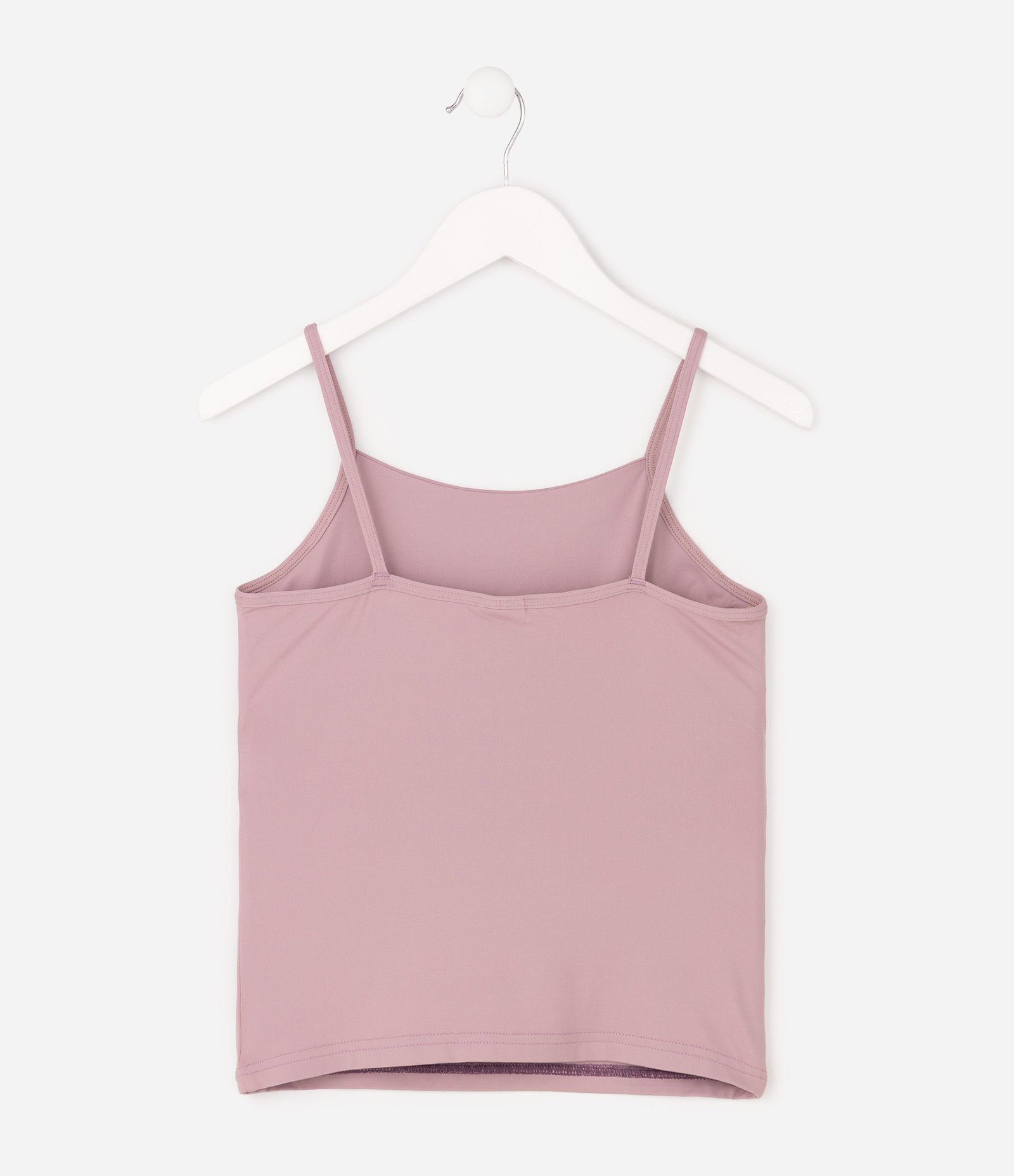 Blusa Slim em Poliamida com Alça Fina - Tam 5 a 16 Anos Rosa 4