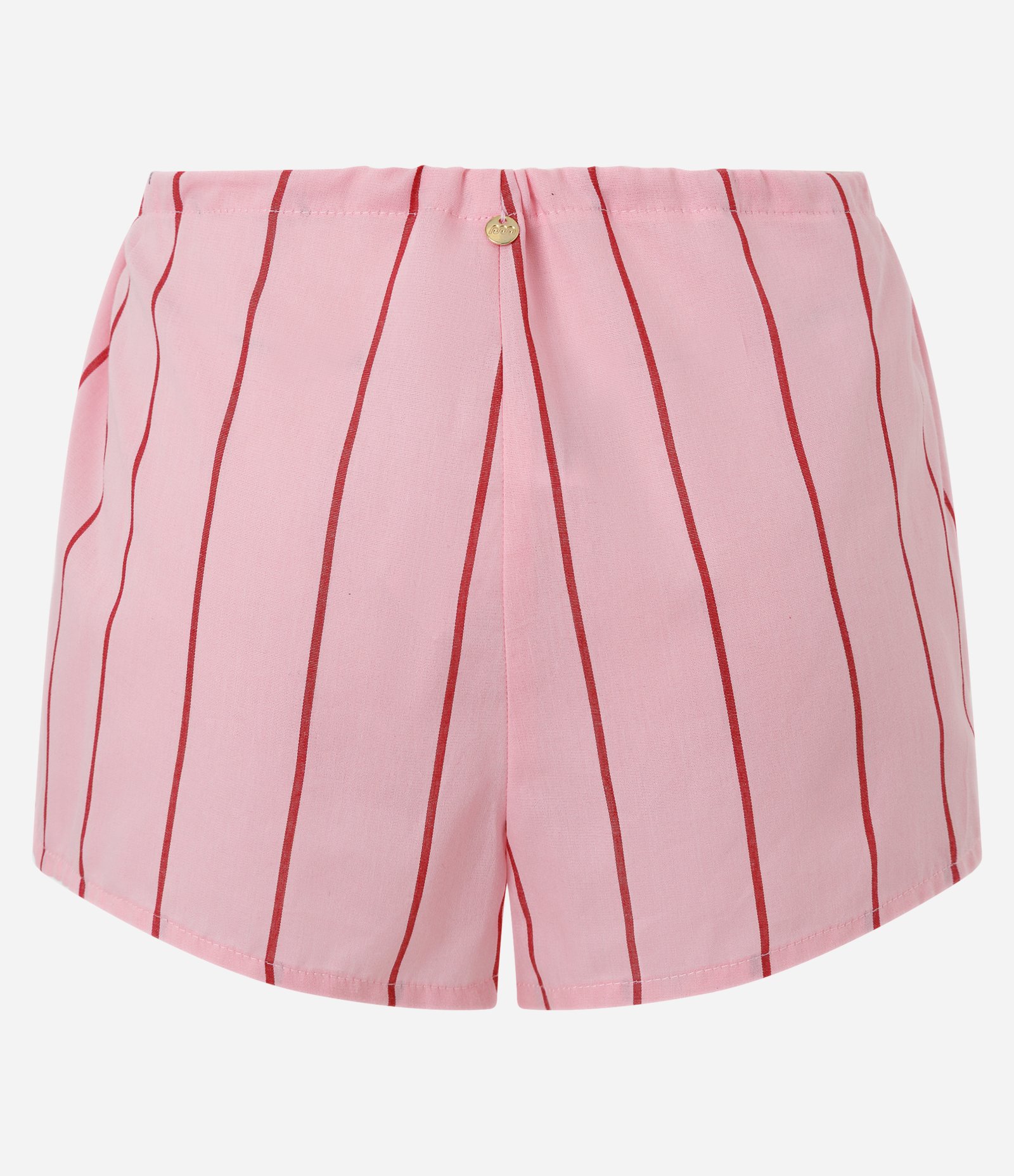 Saída de Praia Short com Listras Fio Tinto Rosa 6