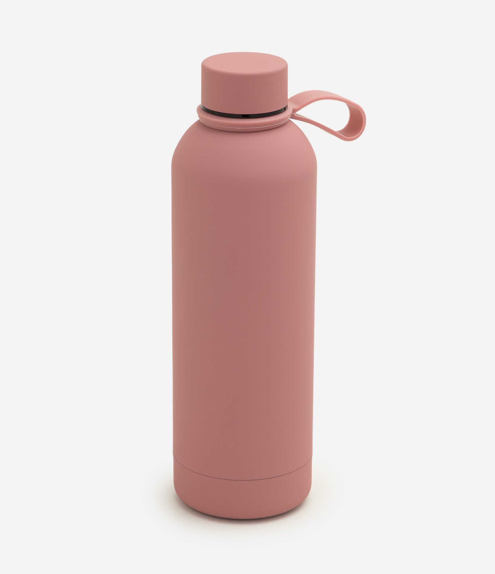 Garrafa Térmica em Metal com Textura Emborrachada 500ml Rosa 1