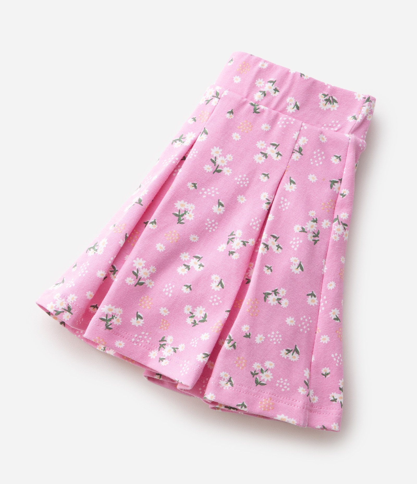 Saia Plissada Infantil com Estampa Floral Liberty – Tam 1 a 6 Anos Rosa 5