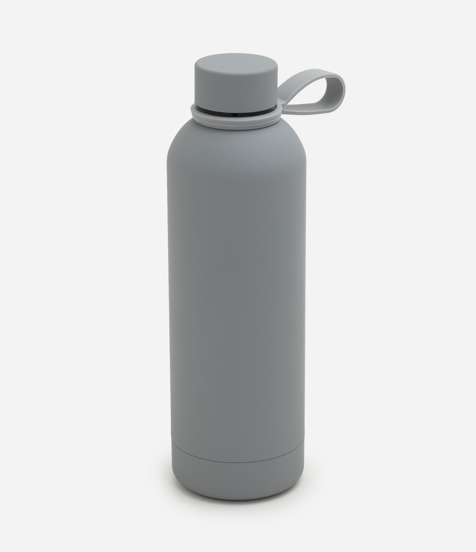 Garrafa Térmica em Metal com Textura Emborrachada 500ml Cinza 1