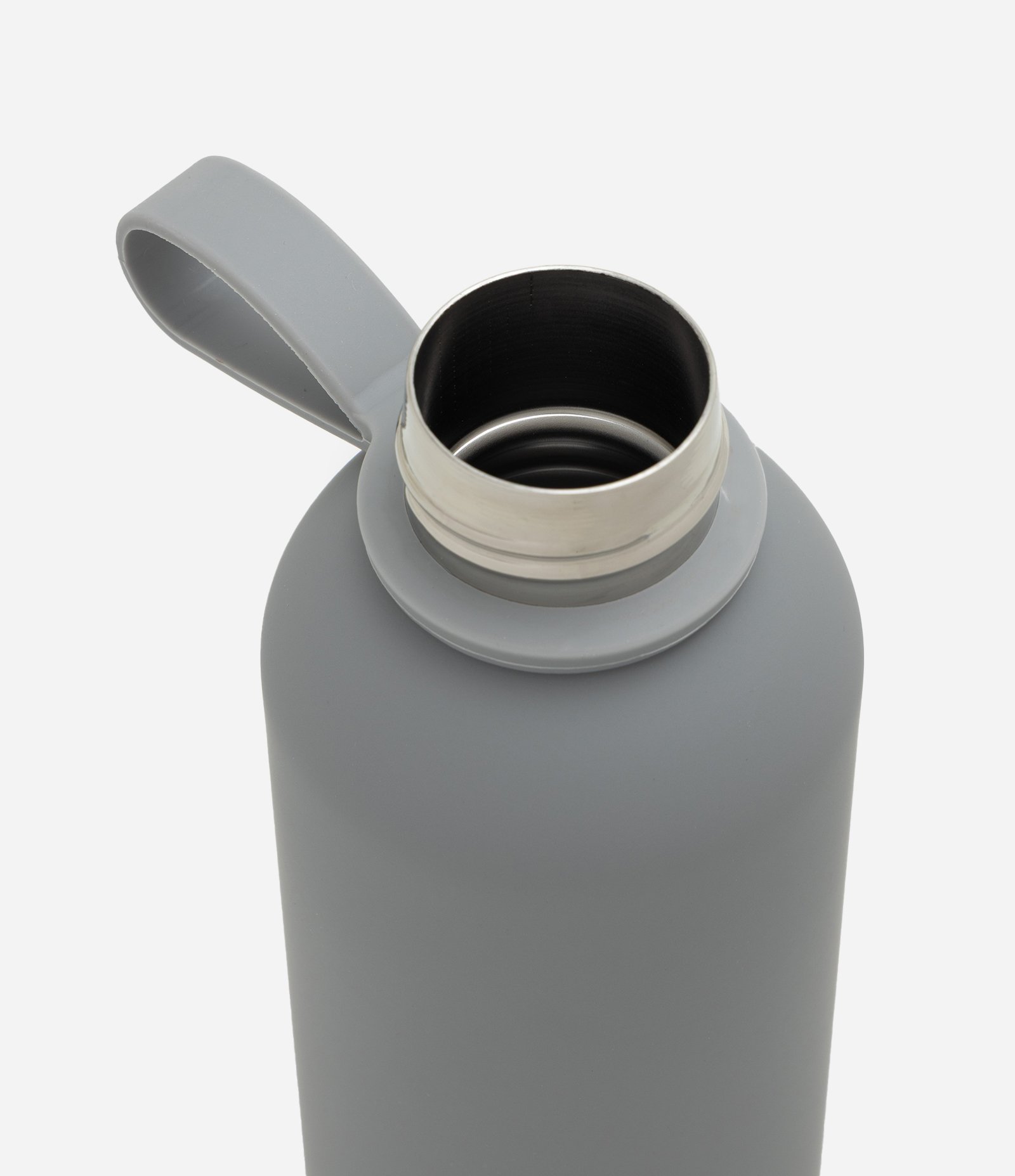 Garrafa Térmica em Metal com Textura Emborrachada 500ml Cinza 2