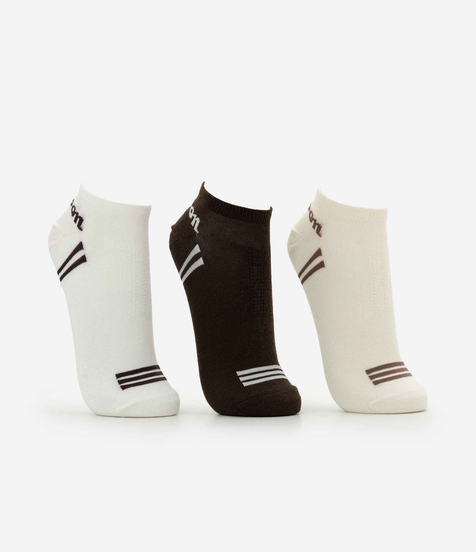 Kit 3 Pares de Meias Sapatilha em Algodão Wilson Multicores 2