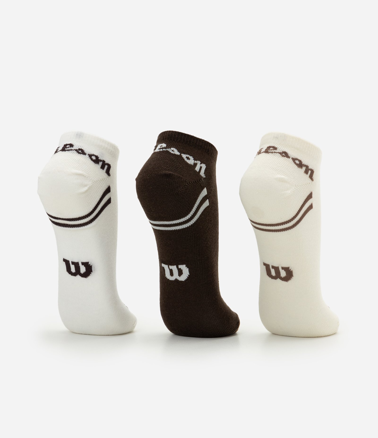 Kit 3 Pares de Meias Sapatilha em Algodão Wilson Multicores 3