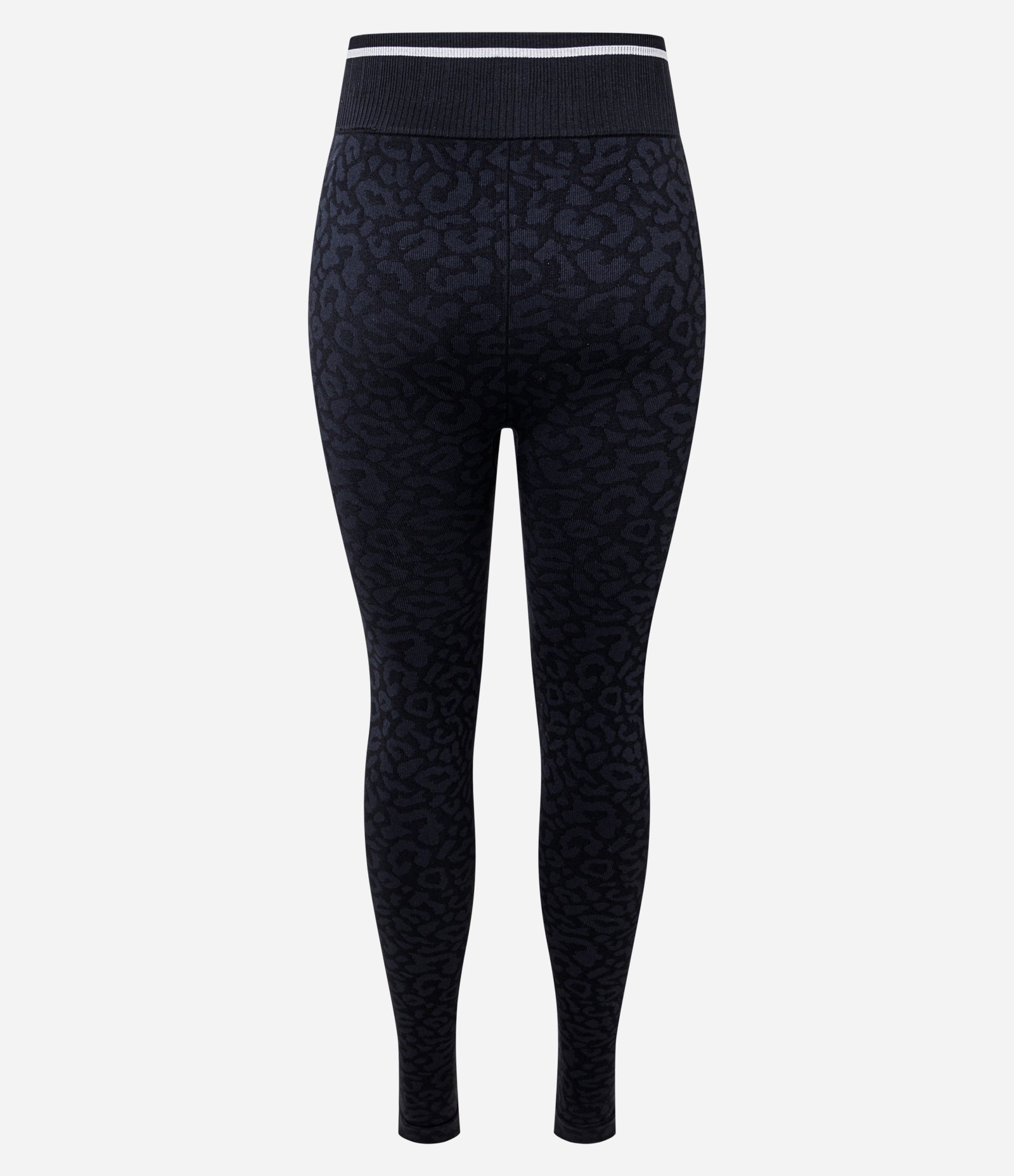 Calça Legging Esportiva Seamless em Poliamida com Jacquard de Onça Preto 3