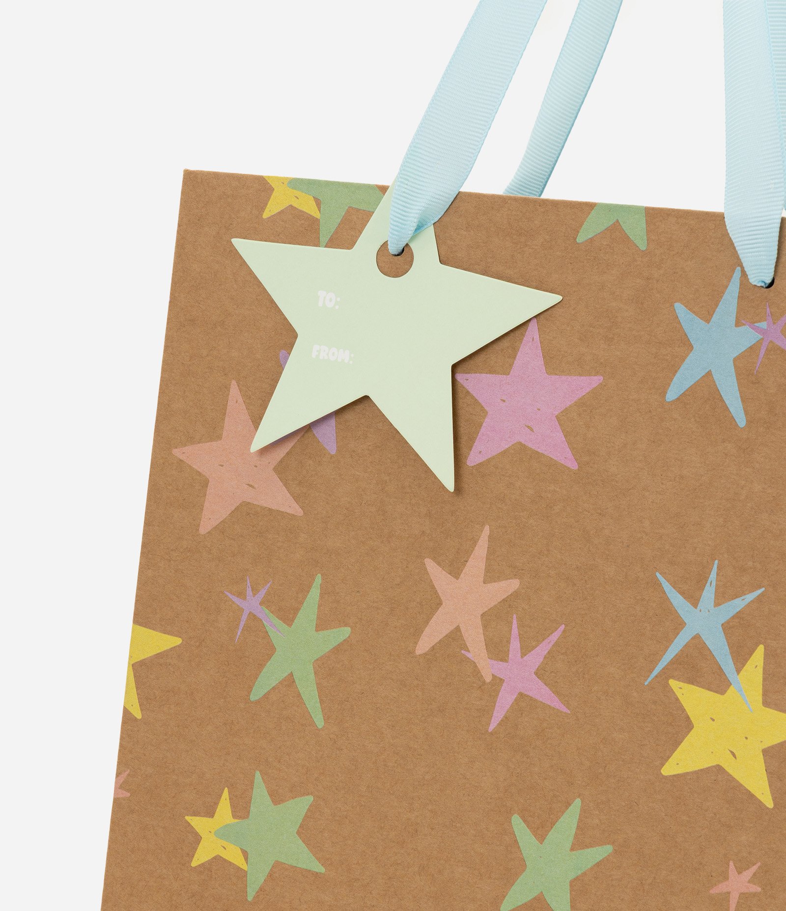 Embalagem para Presente Pequena em Papel com Estampa de Estrelas Multicores 2