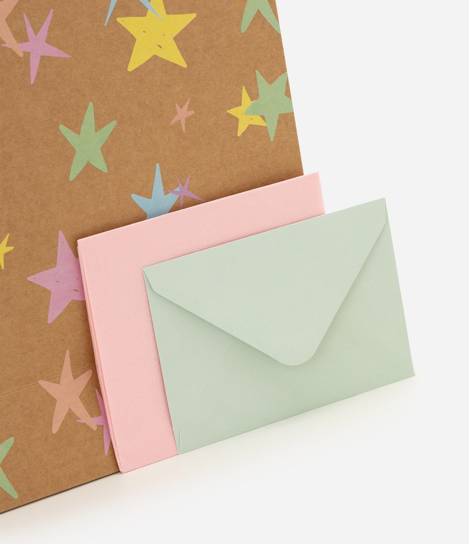 Embalagem para Presente Pequena em Papel com Estampa de Estrelas Multicores 4