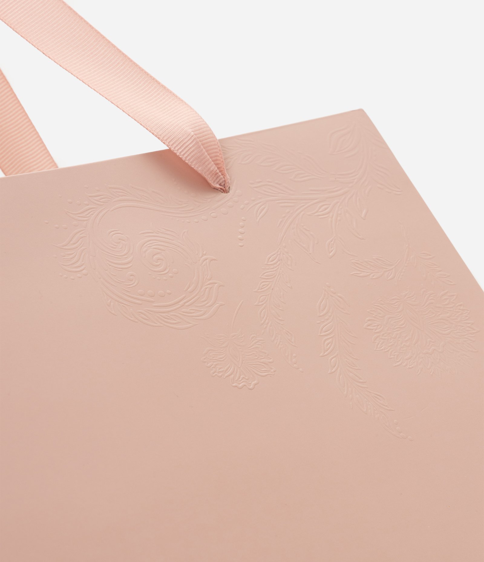 Embalagem para Presente Pequena em Papel com Relevo Floral Rosa 2