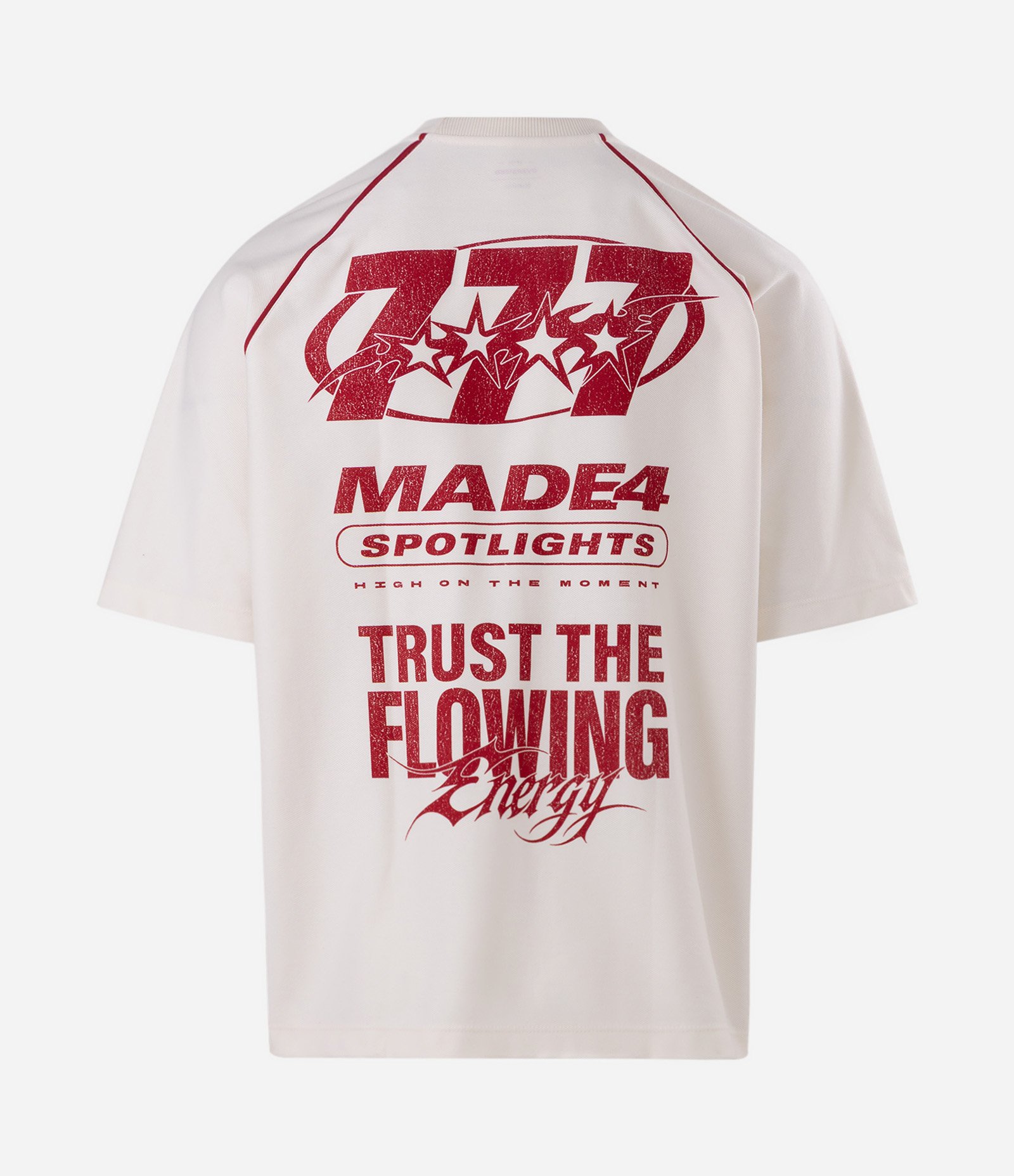 Camiseta Oversized em Algodão com Lettering Made Spotlights Branco 6