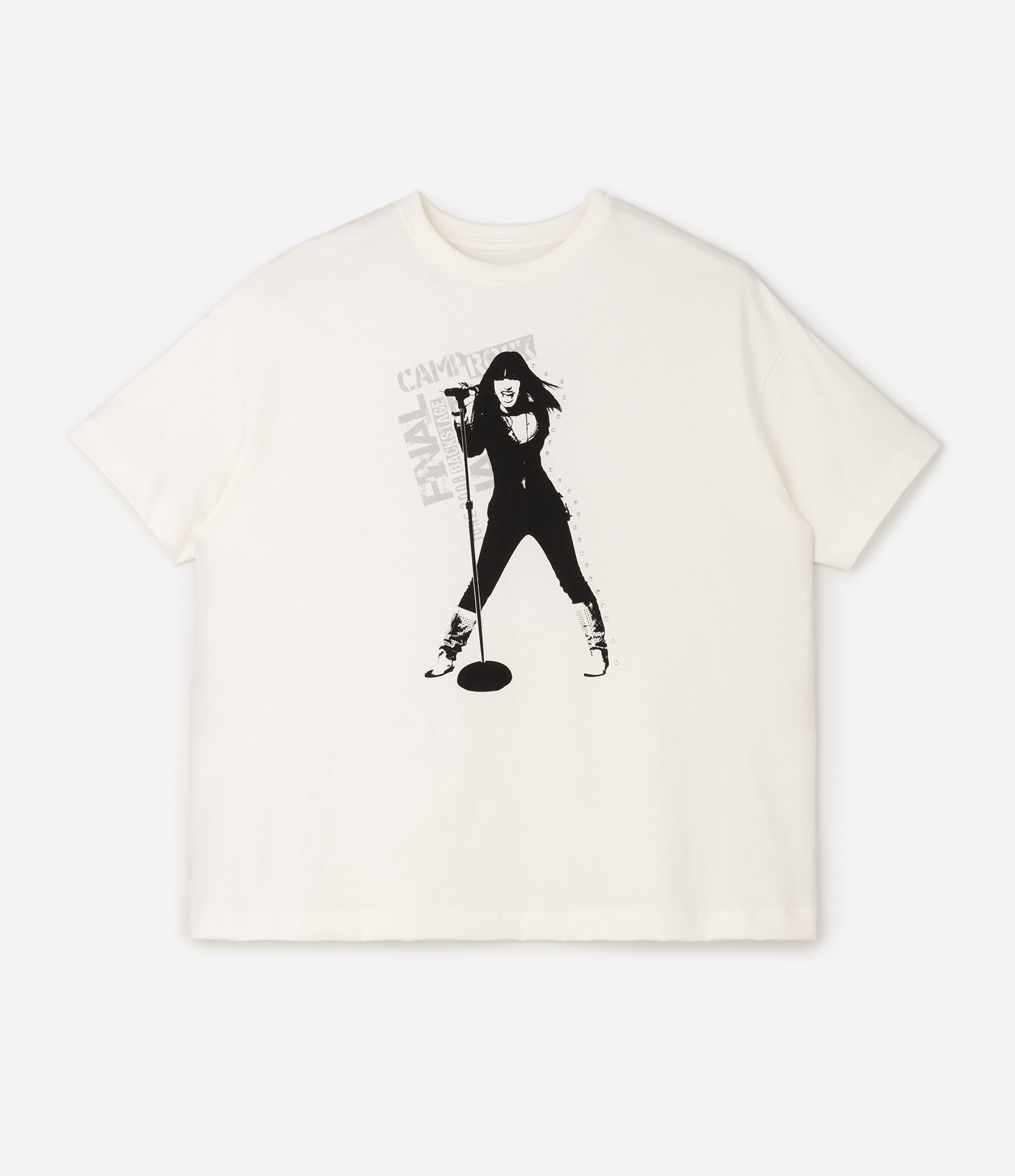 Camiseta em Algodão com Estampa Camp Rock Curve & Plus Size Branco 5