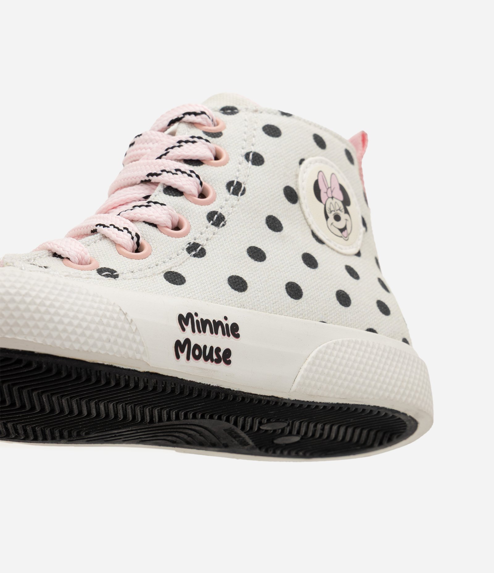 Tãnis Infantil Em Algodão Minnie Poá 20 ao 27 Off White 3