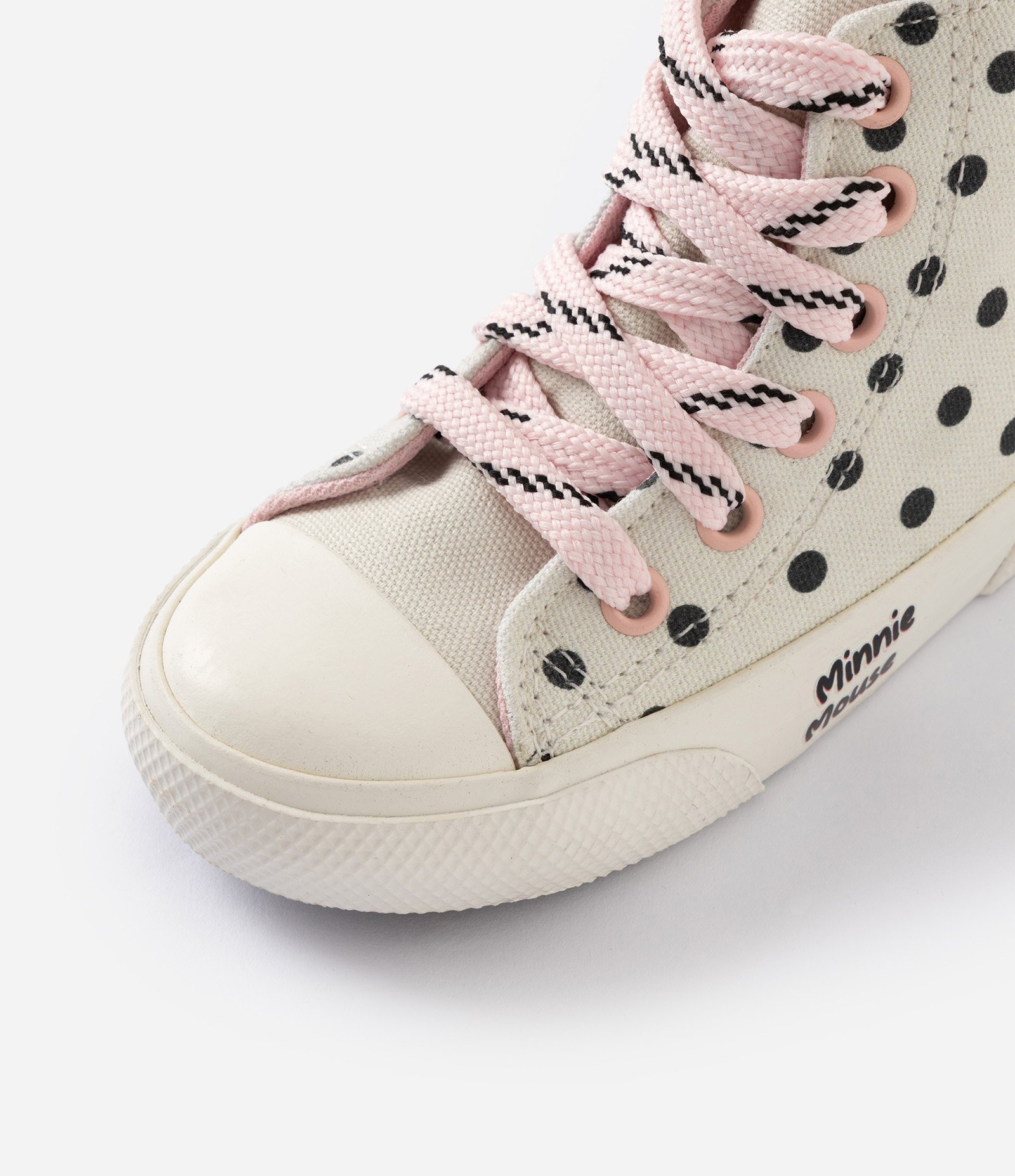 Tãnis Infantil Em Algodão Minnie Poá 20 ao 27 Off White 5