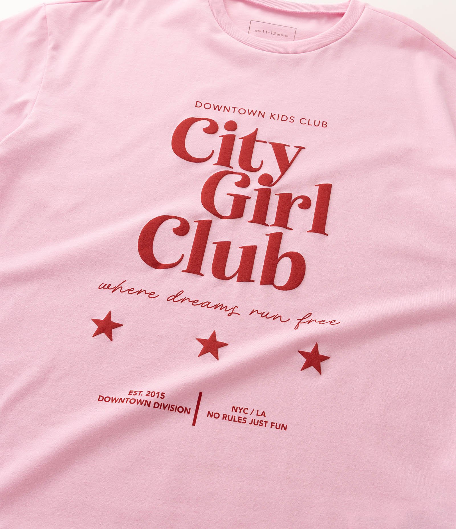 Camiseta Over Infantil com Estampa City Girl Club - Tam 5 a 16 Anos Rosa 4