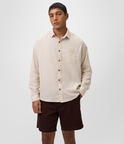 Bermuda Sarja com Cós Elástico Cotelê