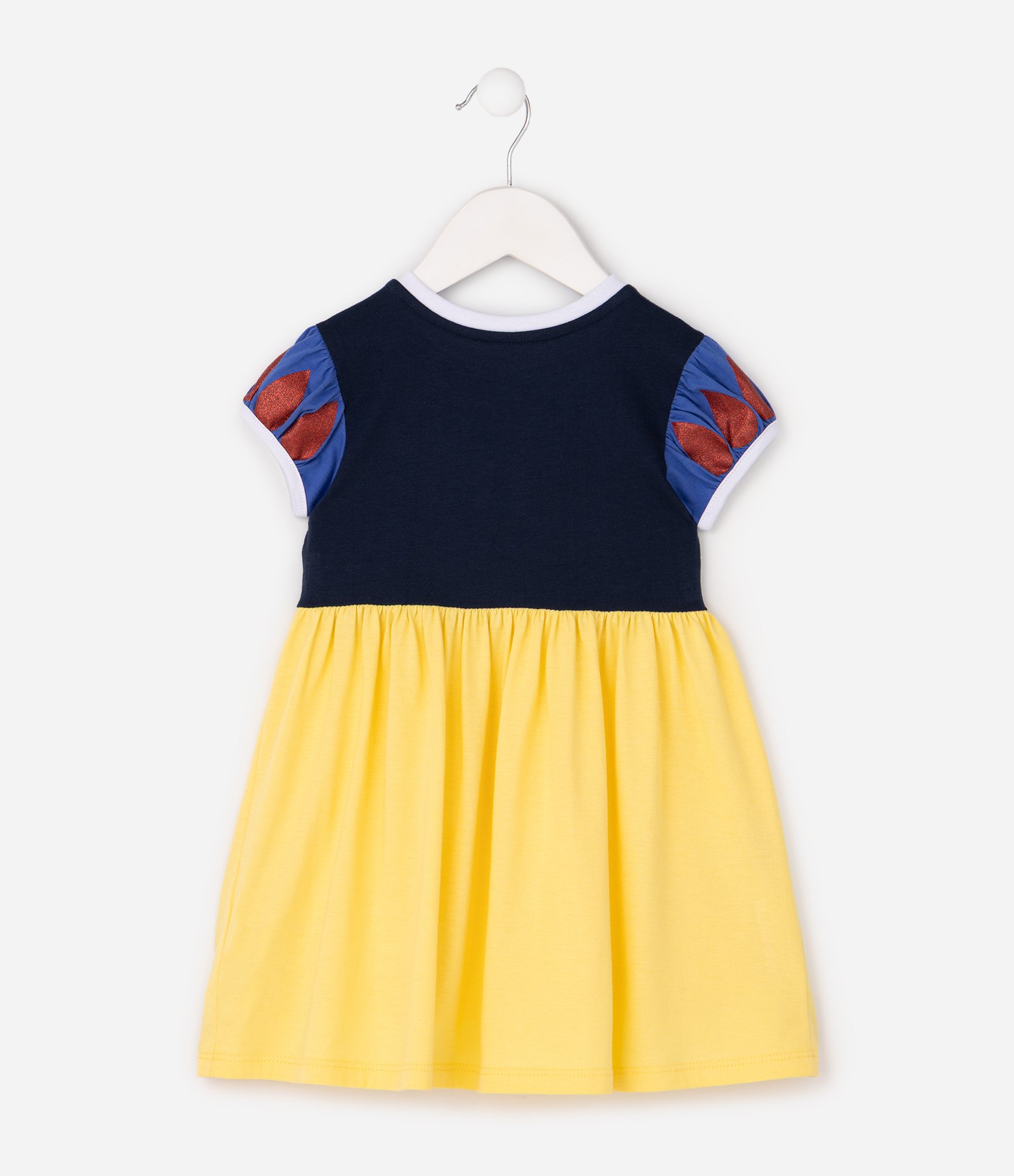 Camisola Infantil Em Algodão Fantasia Branca De Neve - Tam 2 a 6 Anos Amarelo 2
