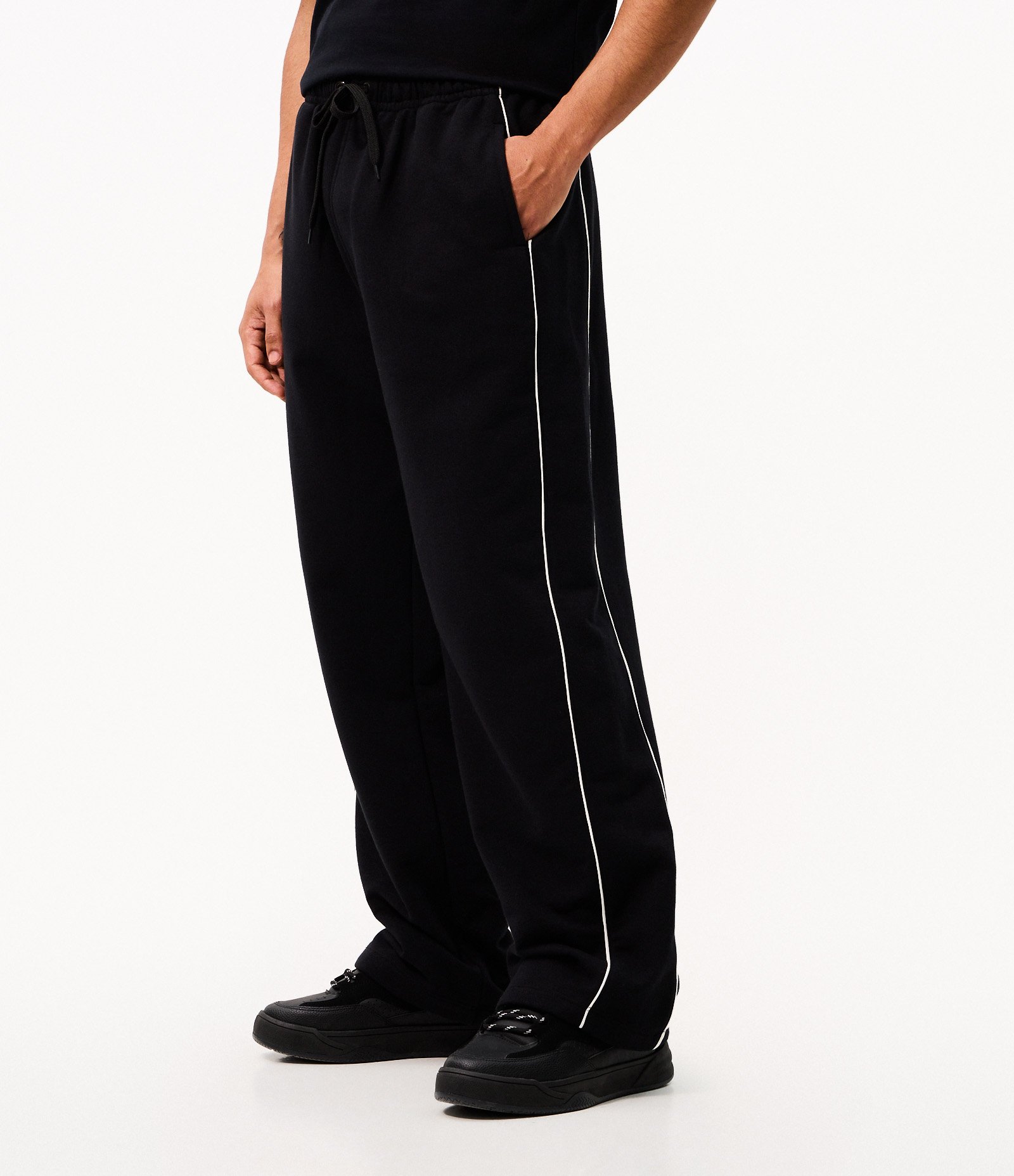 Calça Moletom Wide Leg Preto 2