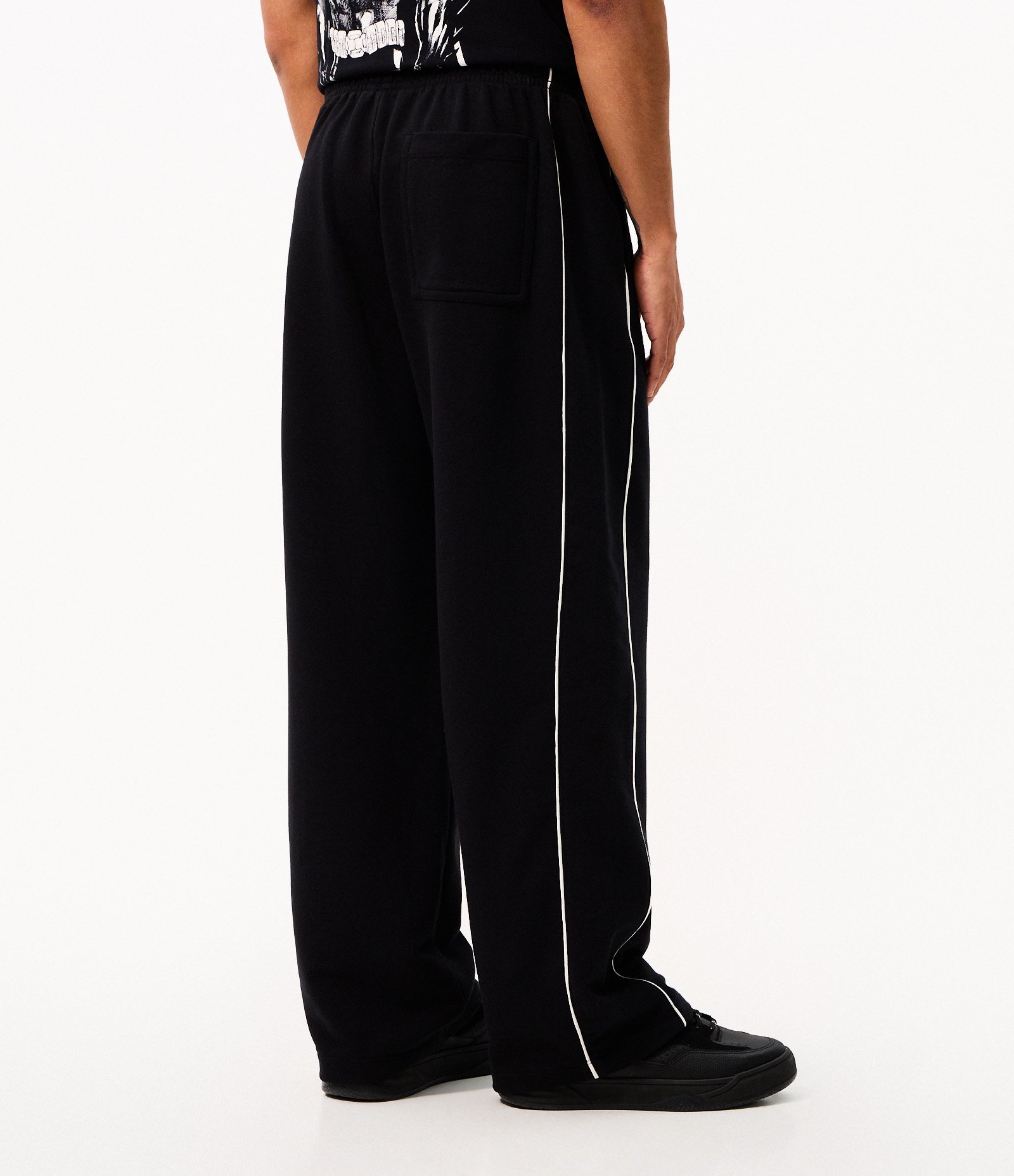 Calça Moletom Wide Leg Preto 3