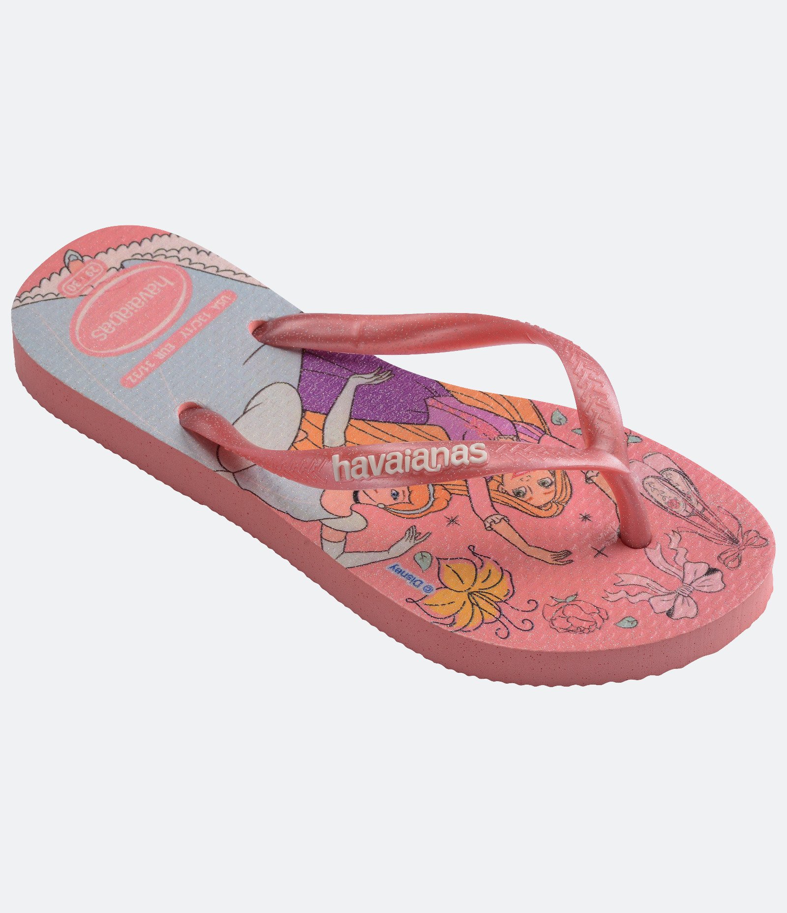 Chinelo Havaianas Infantil Slim Princesas - Tam 23 ao 36 Rosa 3
