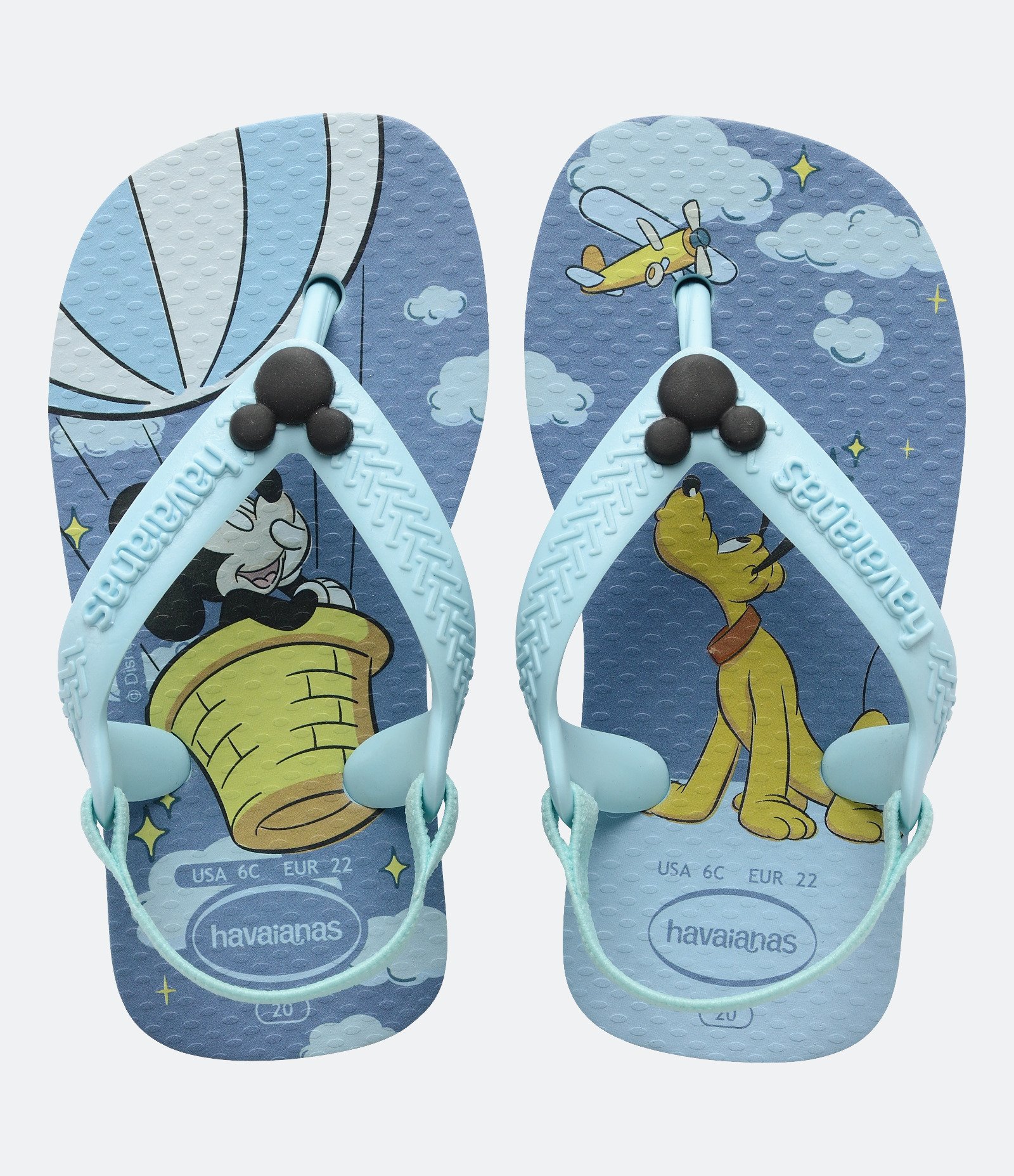 Chinelo Infantil Havaianas Baby Disney Mickey e Pluto - Tam 17 ao 26 Azul 1
