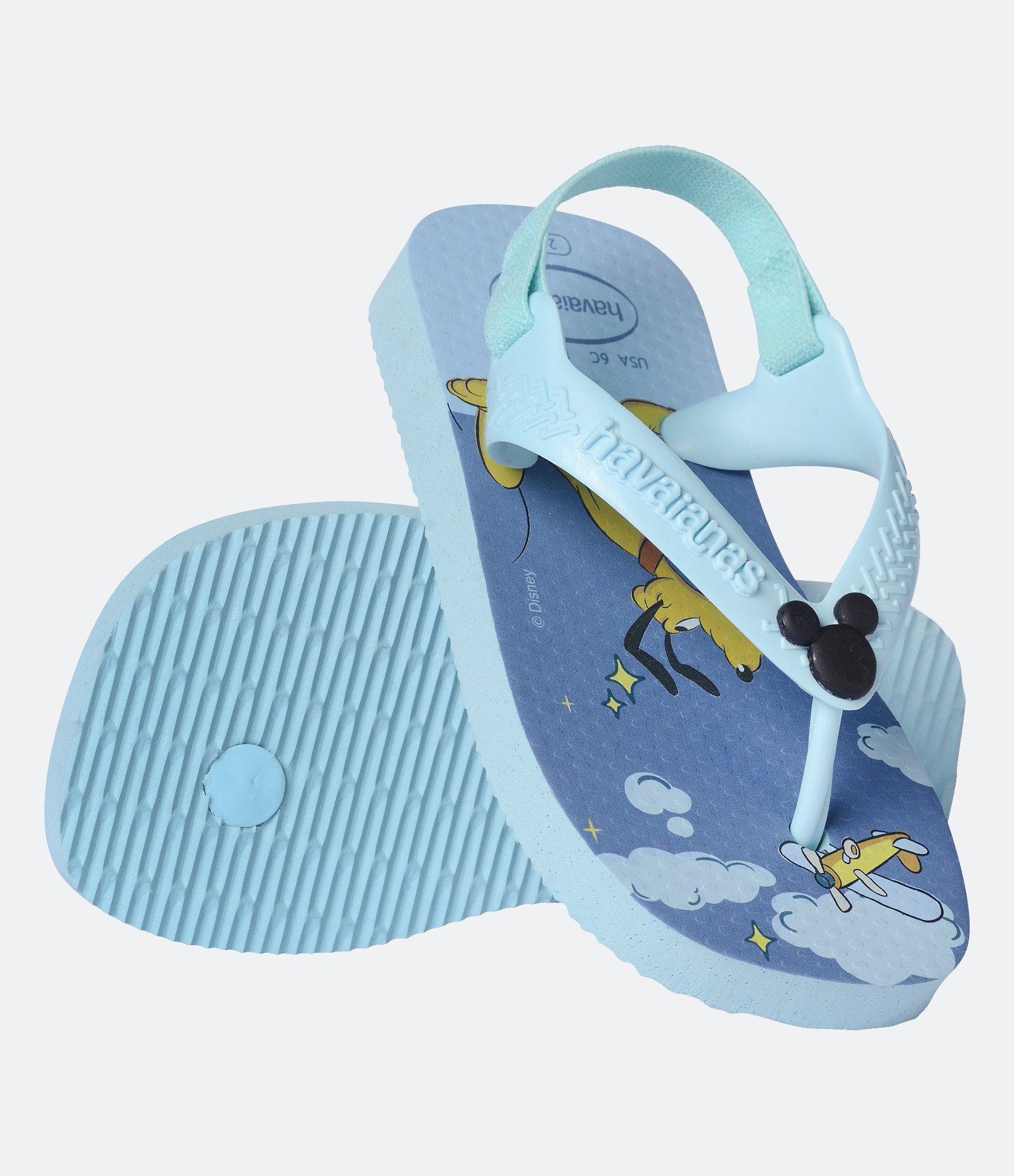Chinelo Infantil Havaianas Baby Disney Mickey e Pluto - Tam 17 ao 26 Azul 2