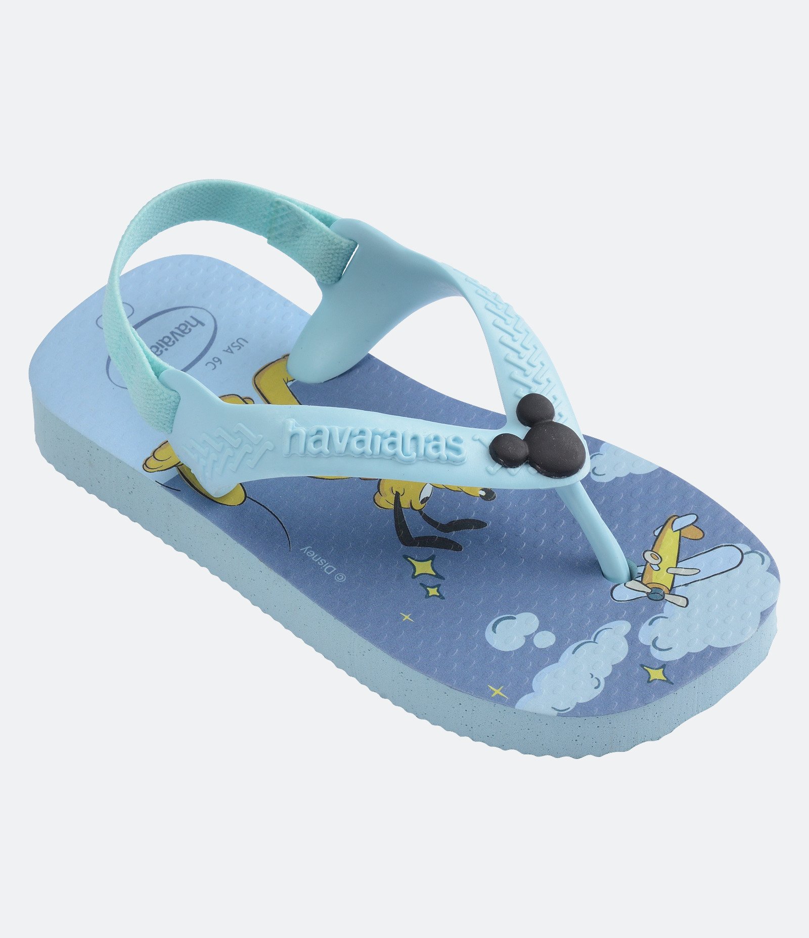 Chinelo Infantil Havaianas Baby Disney Mickey e Pluto - Tam 17 ao 26 Azul 4