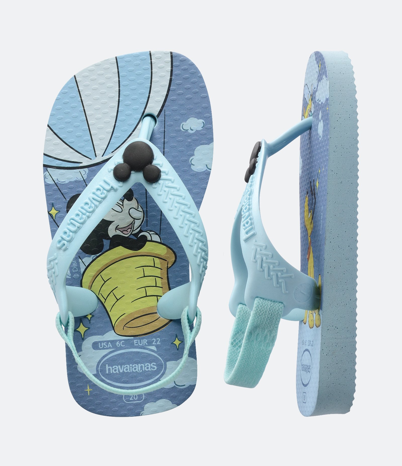 Chinelo Infantil Havaianas Baby Disney Mickey e Pluto - Tam 17 ao 26 Azul 5