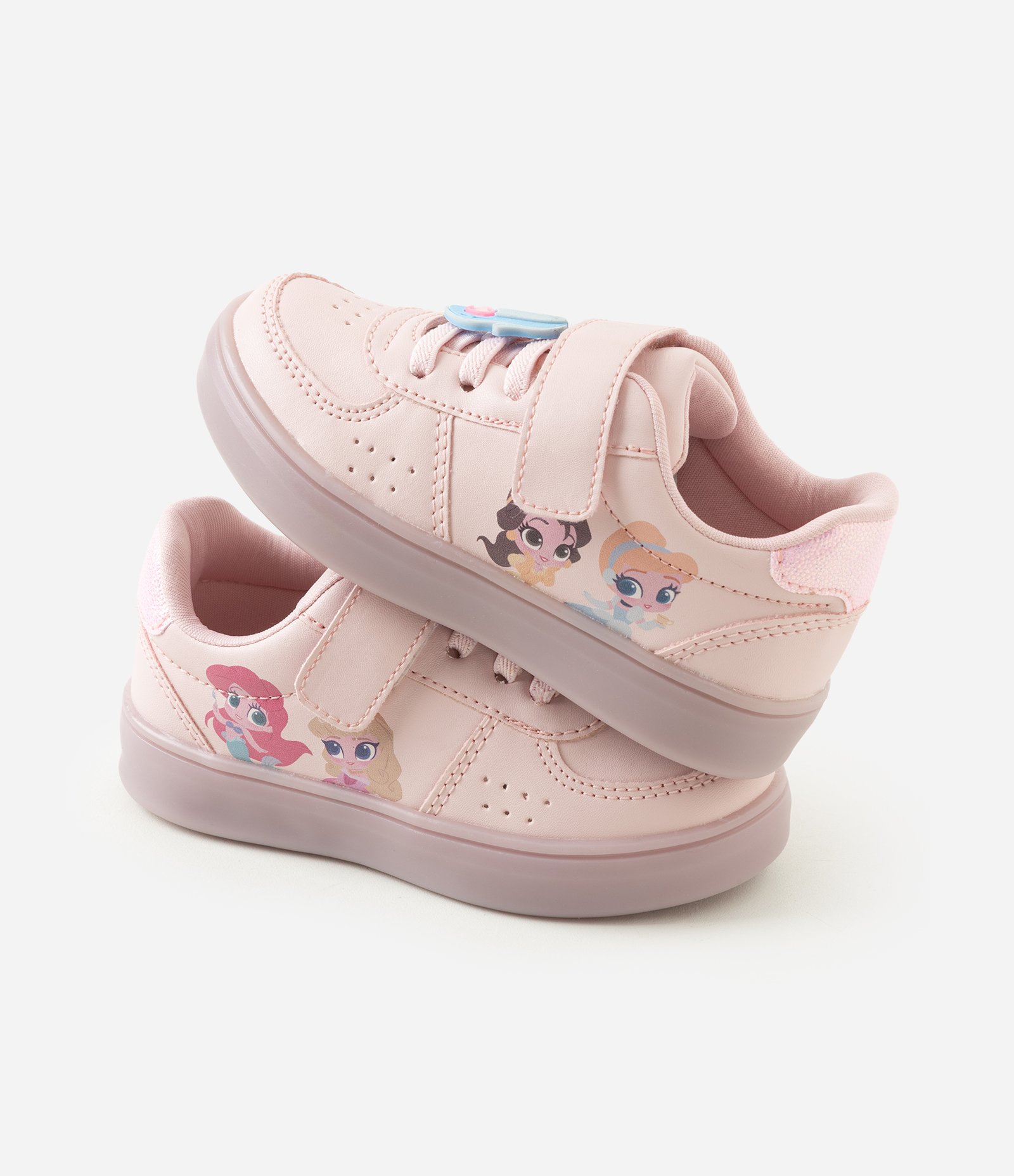 Tênis Infantil Em PU Princesa com Led - Tam 20 ao 27 Rosa 5
