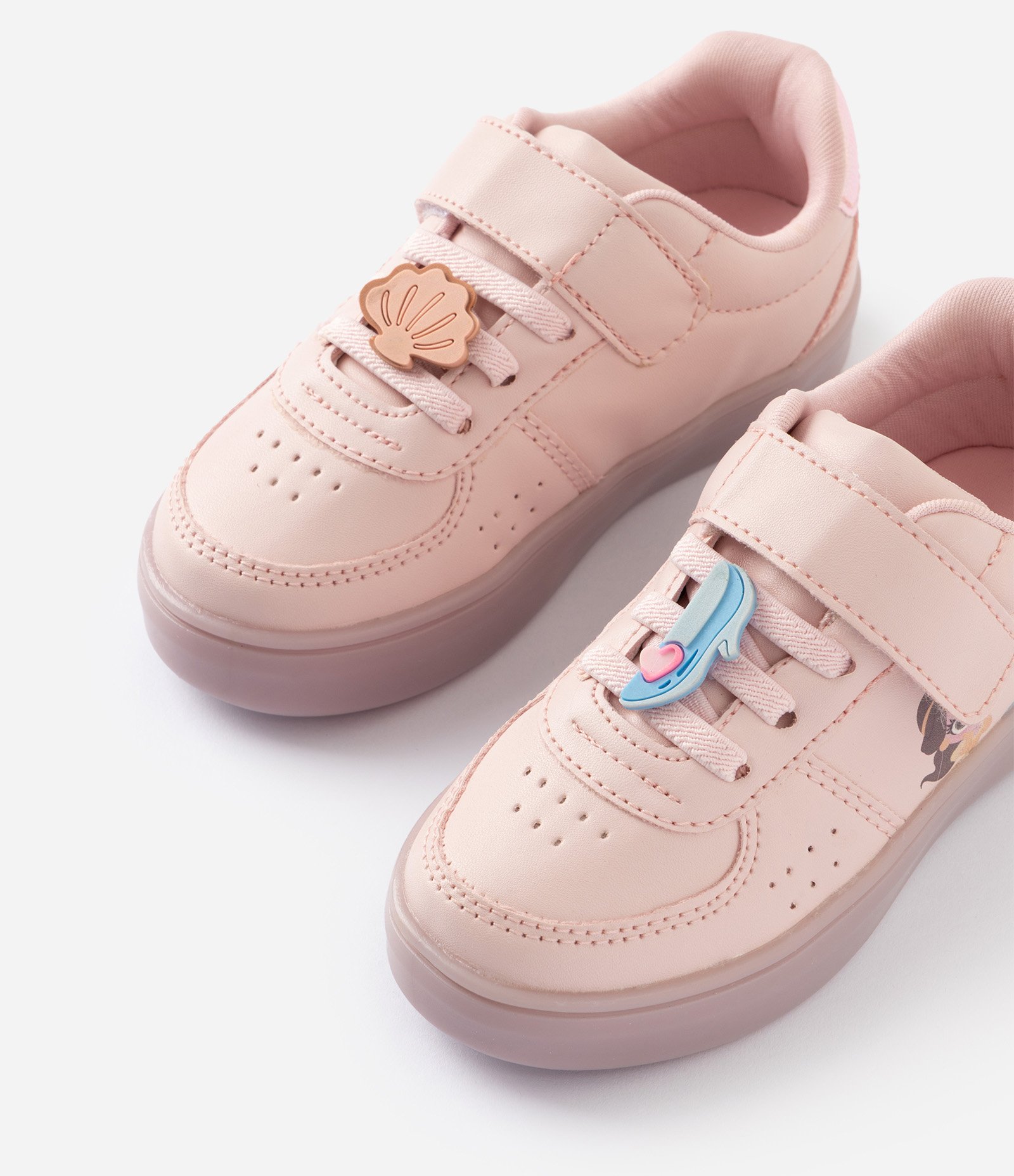 Tênis Infantil Em PU Princesa com Led - Tam 20 ao 27 Rosa 6