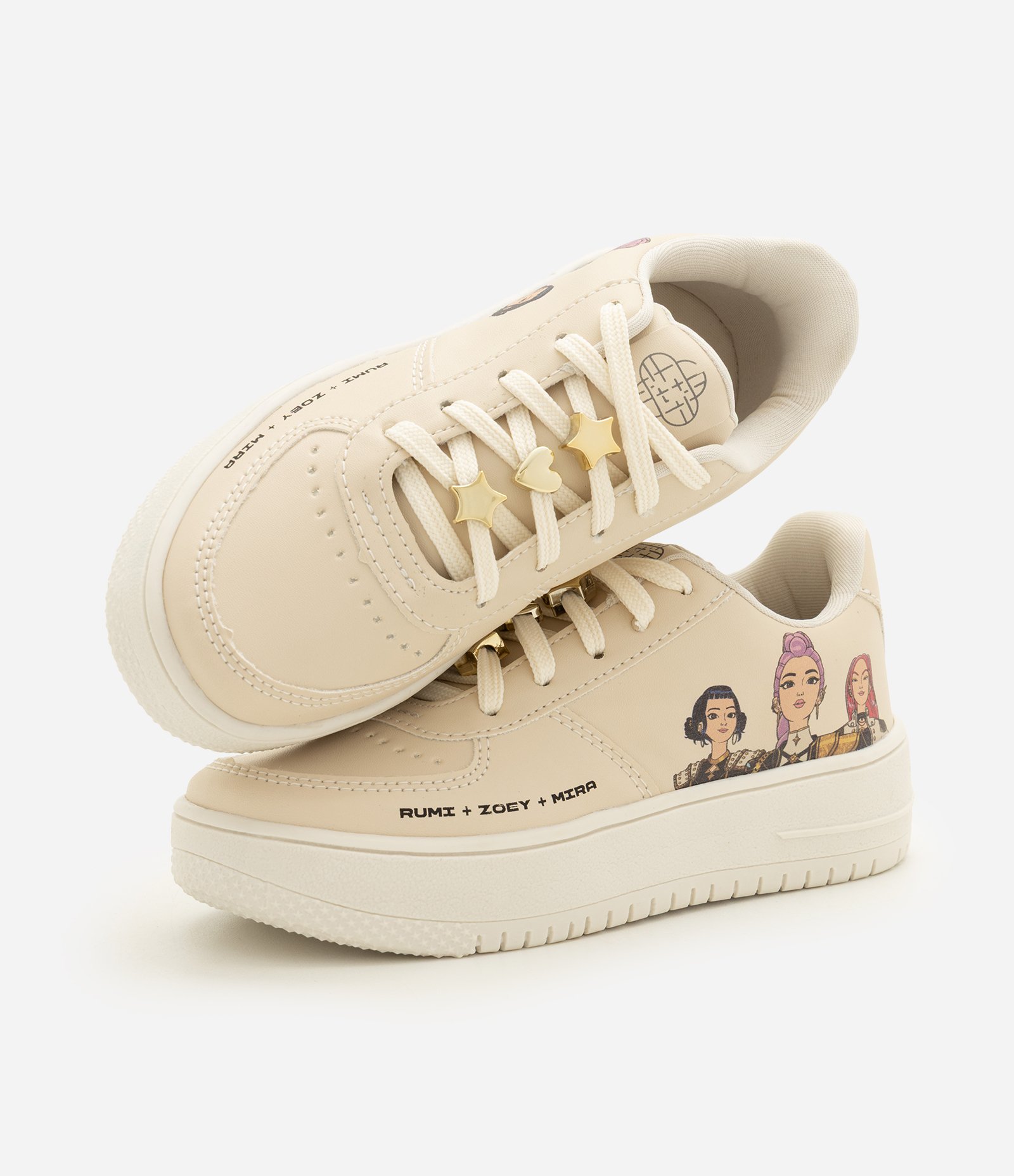 Tênis Infantil Feminino K Pop Demon Hunters com Pins Tam 28 ao 37 Off White 5
