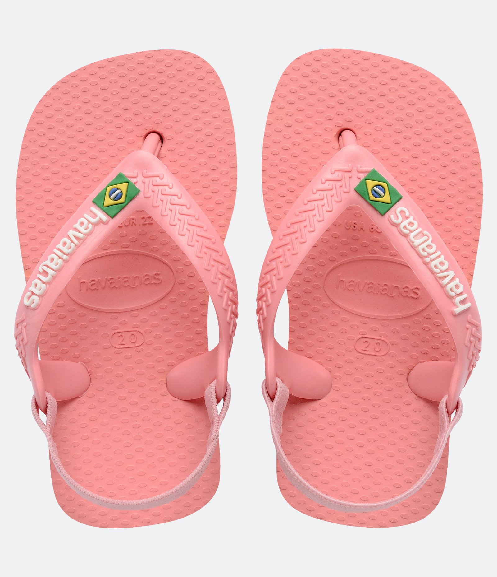 Chinelo Havaianas Infantil Baby Brasil - Tam 17 ao 24 Rosa 1