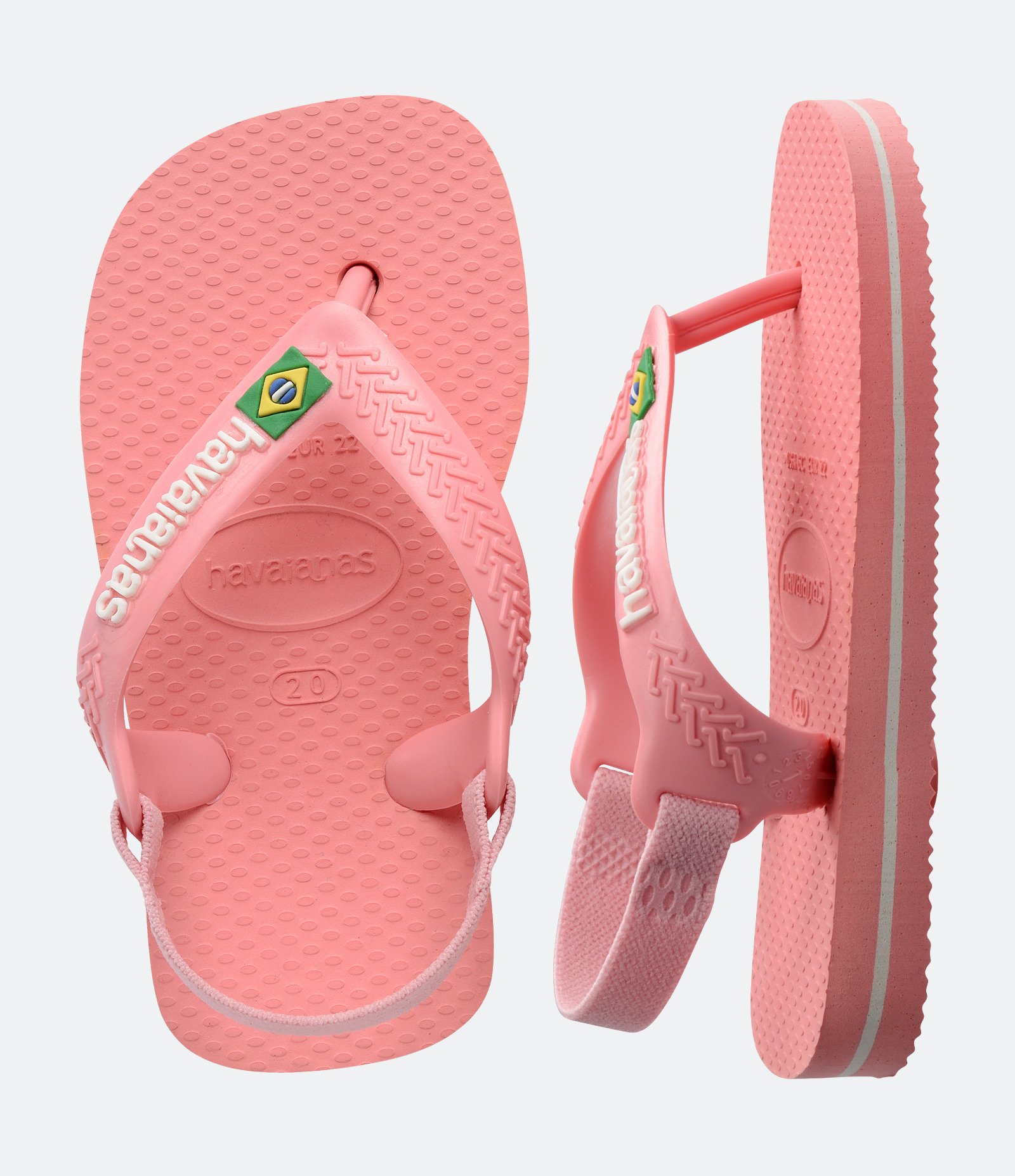 Chinelo Havaianas Infantil Baby Brasil - Tam 17 ao 24 Rosa 5