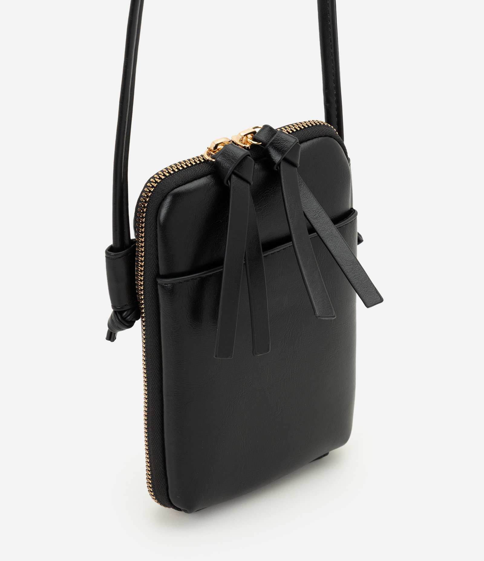 Bolsa Porta Celular Transversal em PU Preto 1