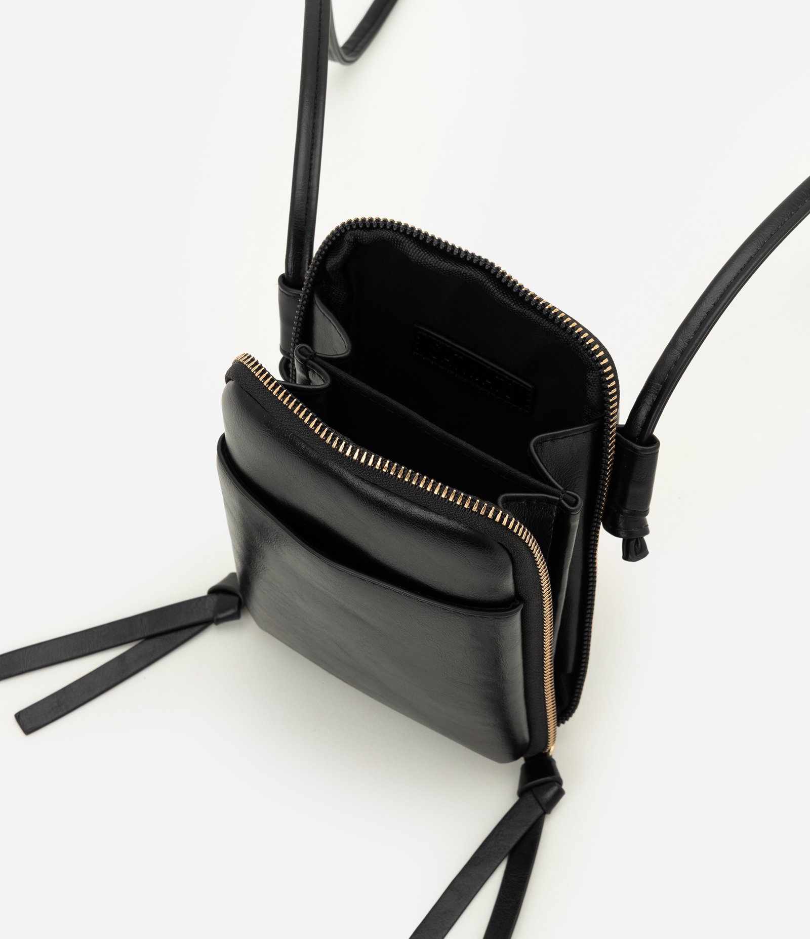 Bolsa Porta Celular Transversal em PU Preto 4