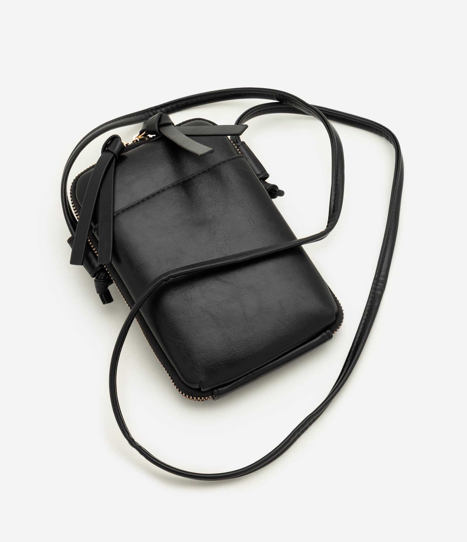Bolsa Porta Celular Transversal em PU Preto 5