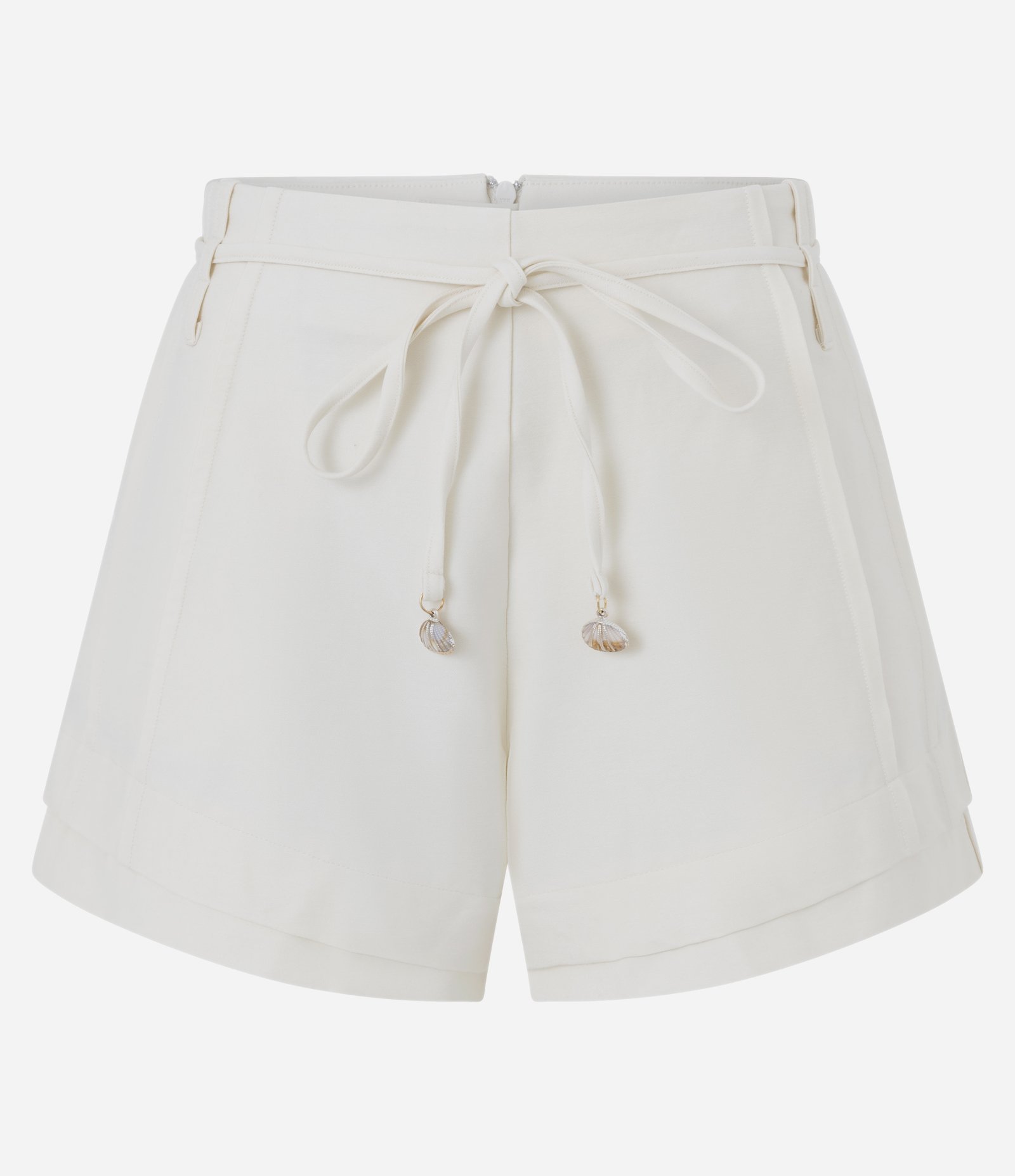 Short em Bengaline com Faixa para Amarração Branco 6