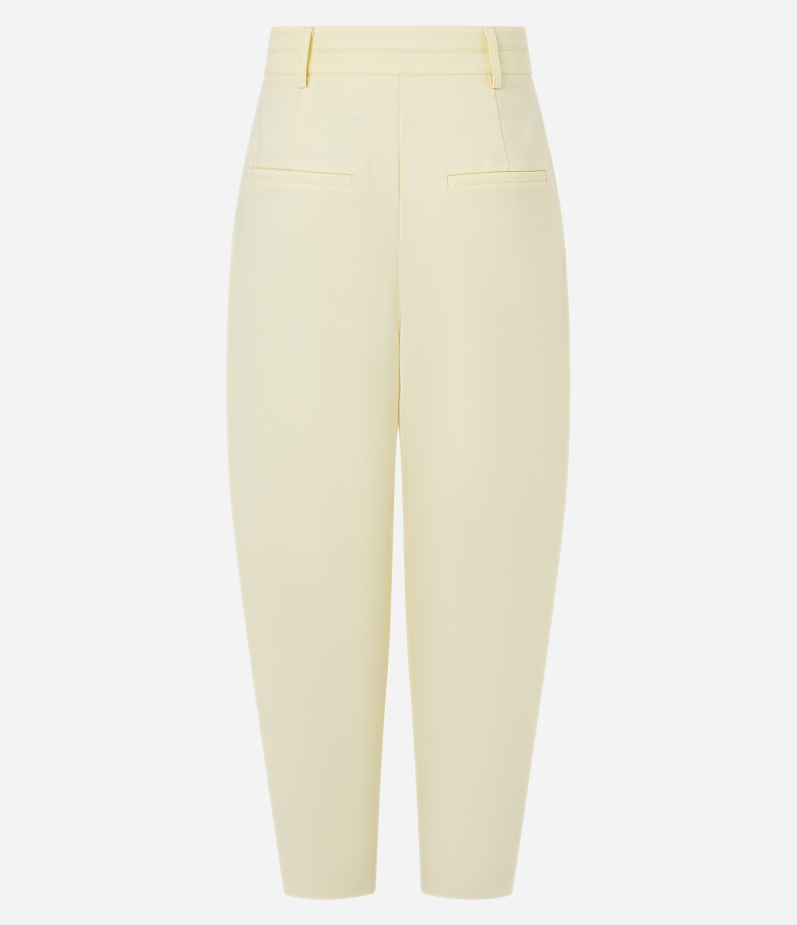 Calça Cenoura em Crepe com Pregas Frontais Amarelo 7