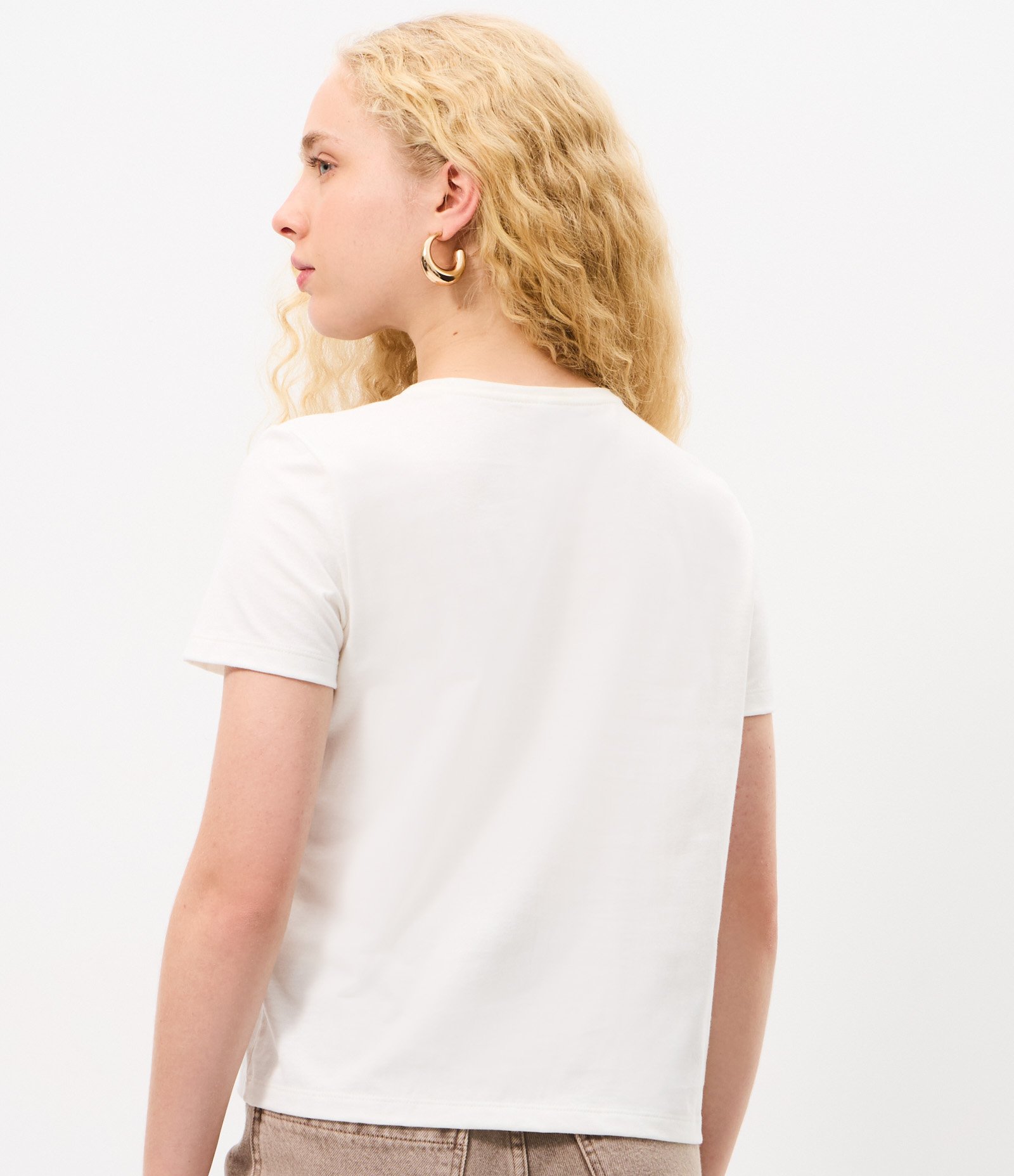 Camiseta com Detalhes em Glitter e Estampa Paisley Free Spirit Branco 4