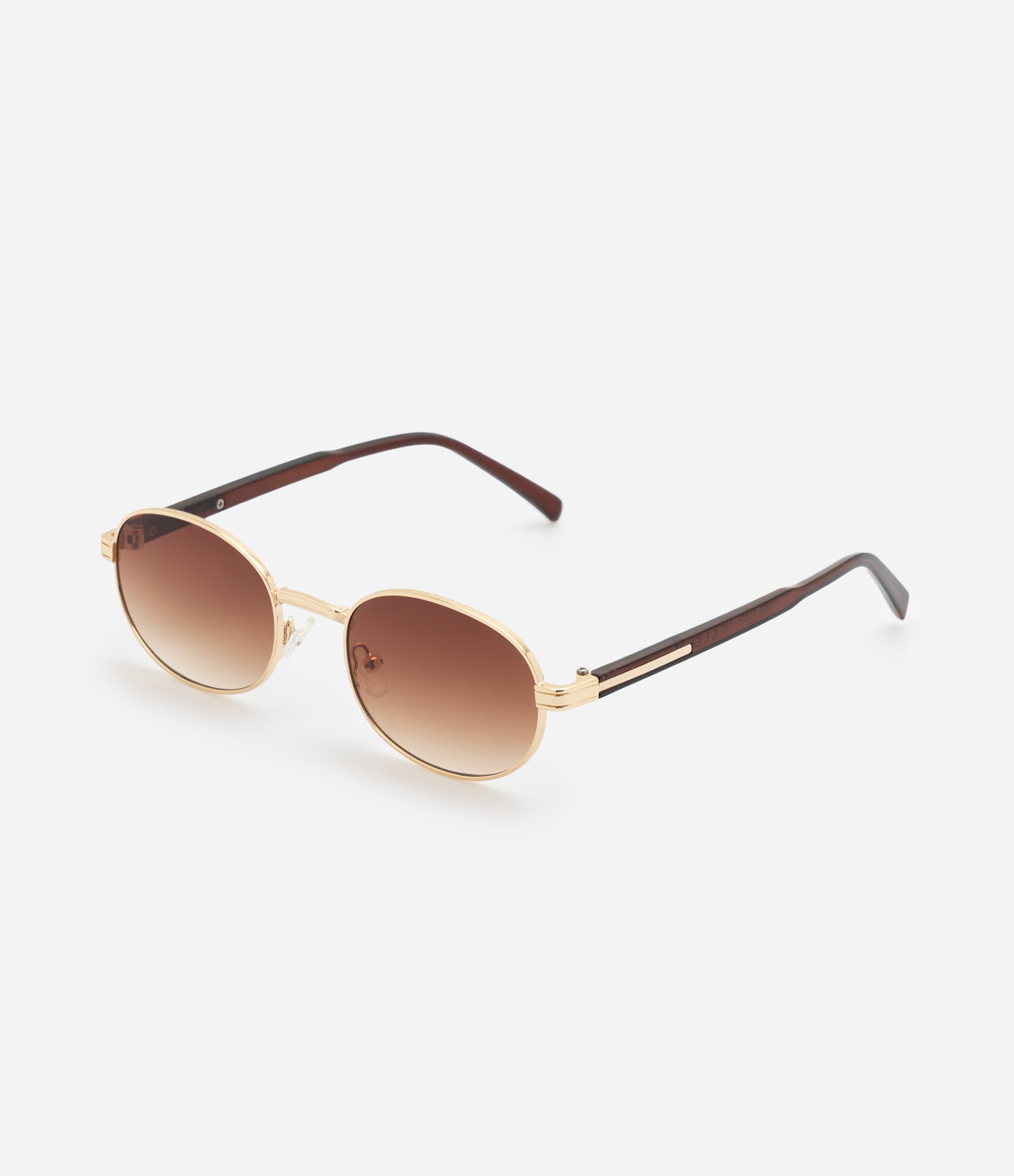 Óculos de Sol Redondo com Lentes Degradê Dourado 1