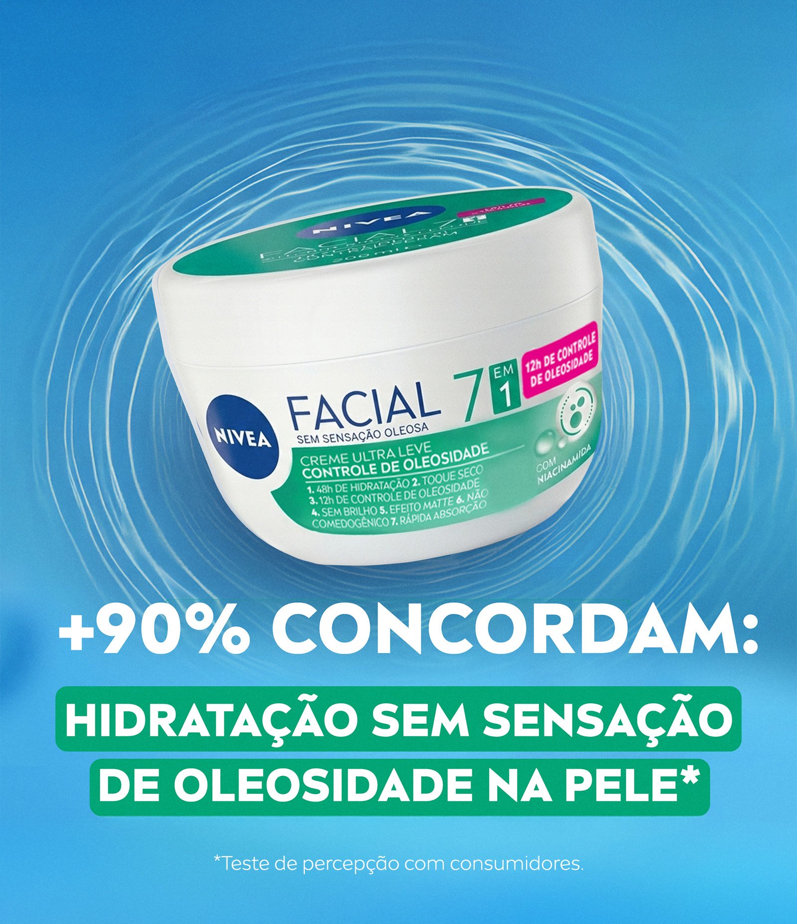 Creme Facial Nivea Controle da Oleosidade Ultra Leve 7 em 1 100g 2