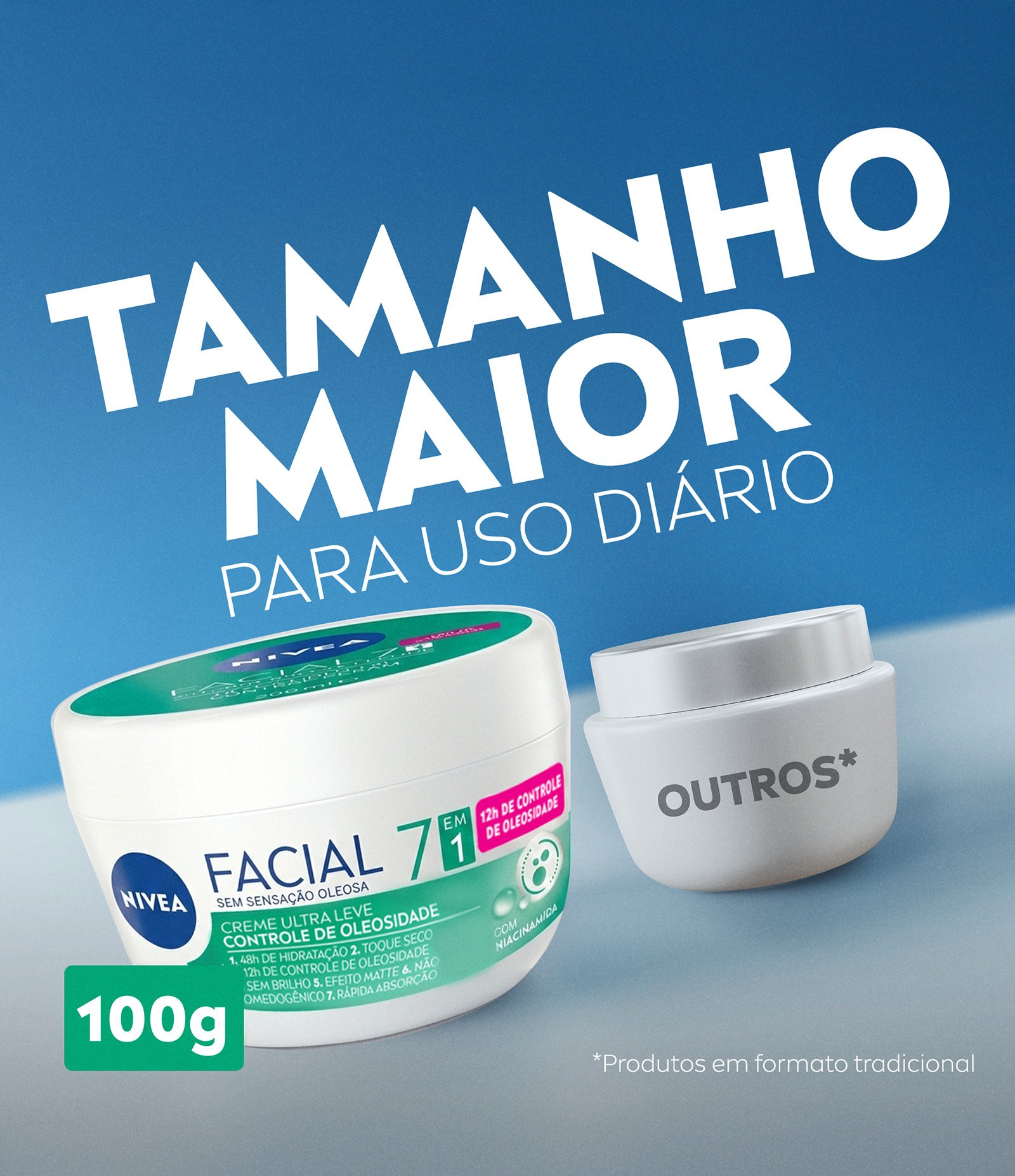 Creme Facial Nivea Controle da Oleosidade Ultra Leve 7 em 1 100g 7