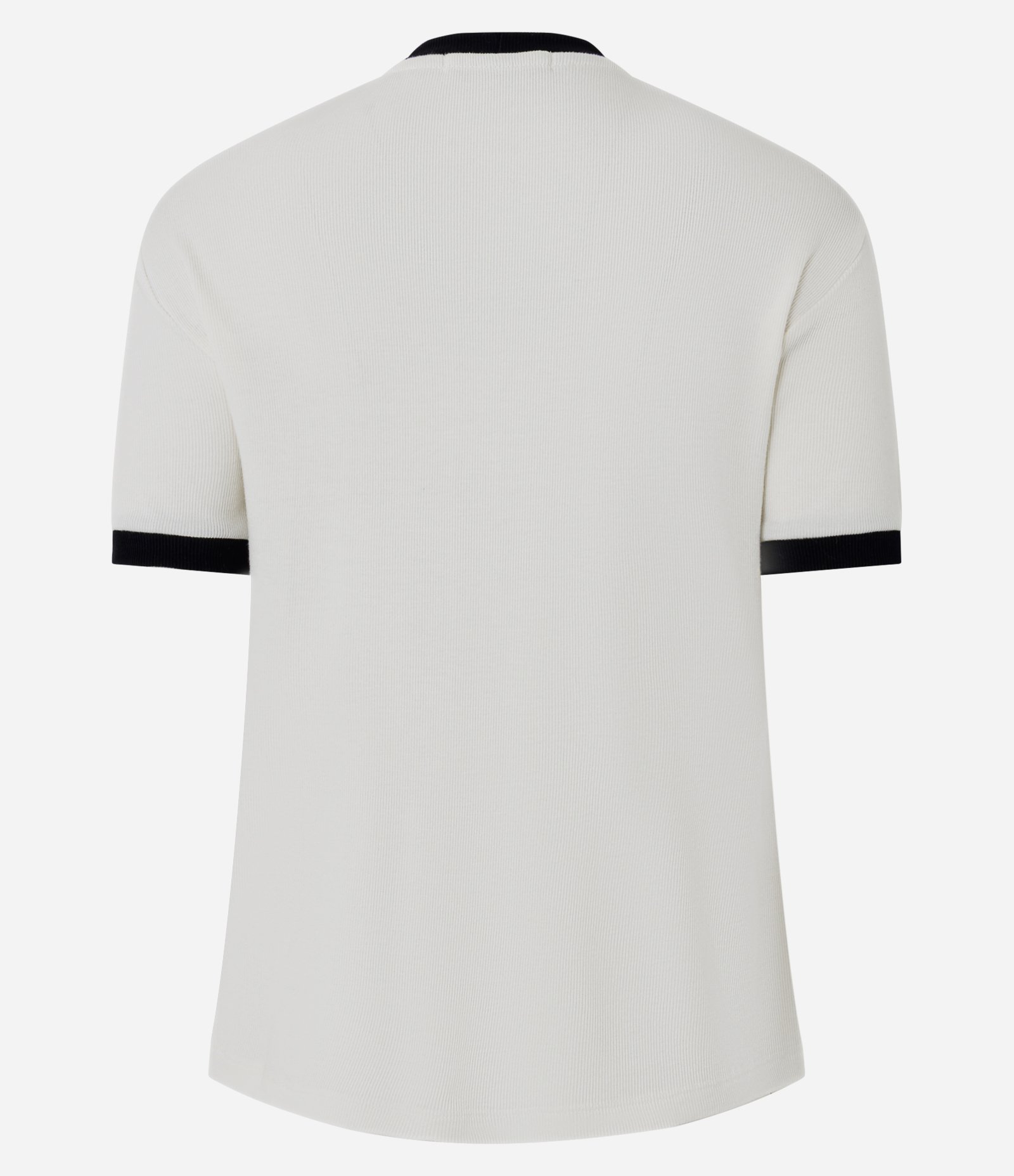 Blusa Manga Curta em Ribana Com Botões no Ombro Branco 3