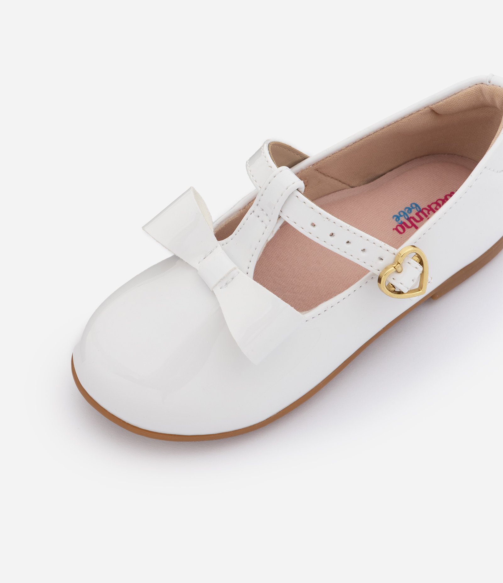 Sapatilha Infantil em PU com Laço - Tam 20 a 25 Branco 5