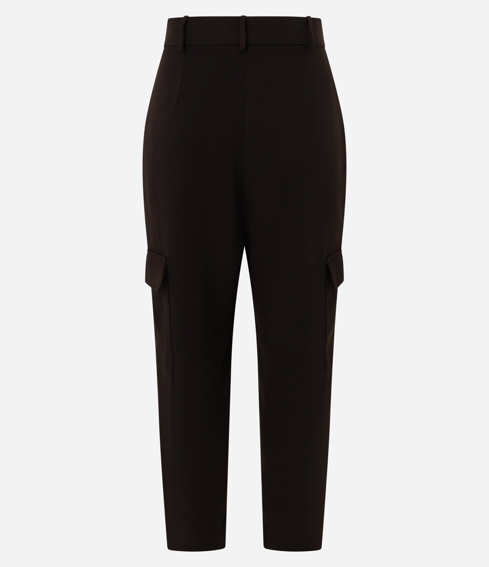 Calça Cargo em Crepe com Bolsos Laterais Marrom 2