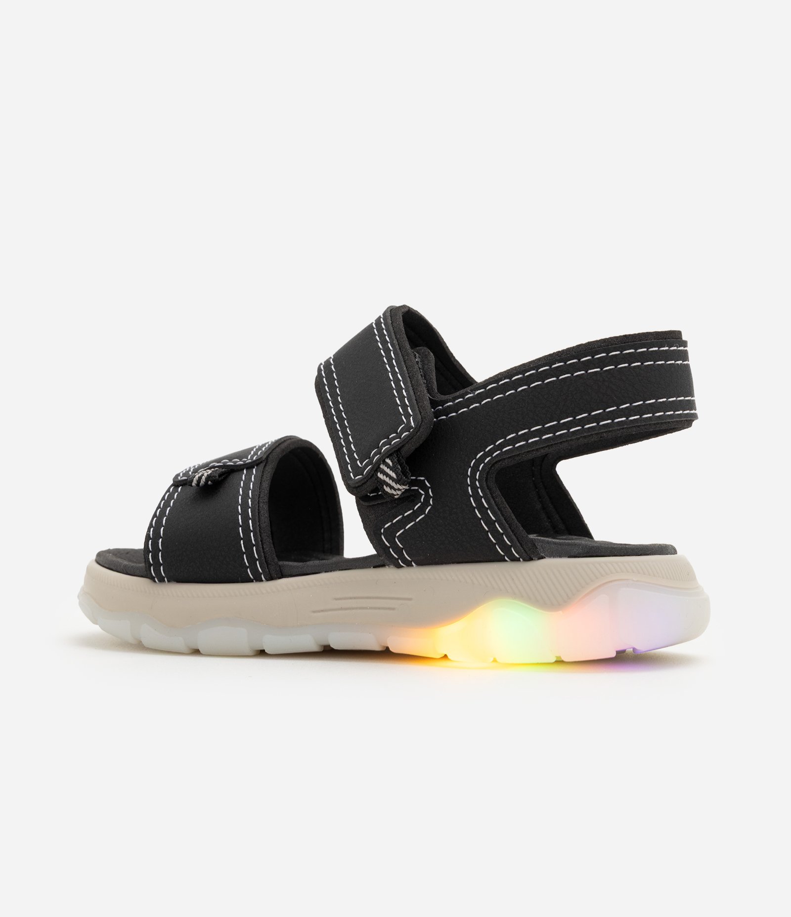 Sandália Infantil Em PU Com Velcro -20 ao 27 Preto 1